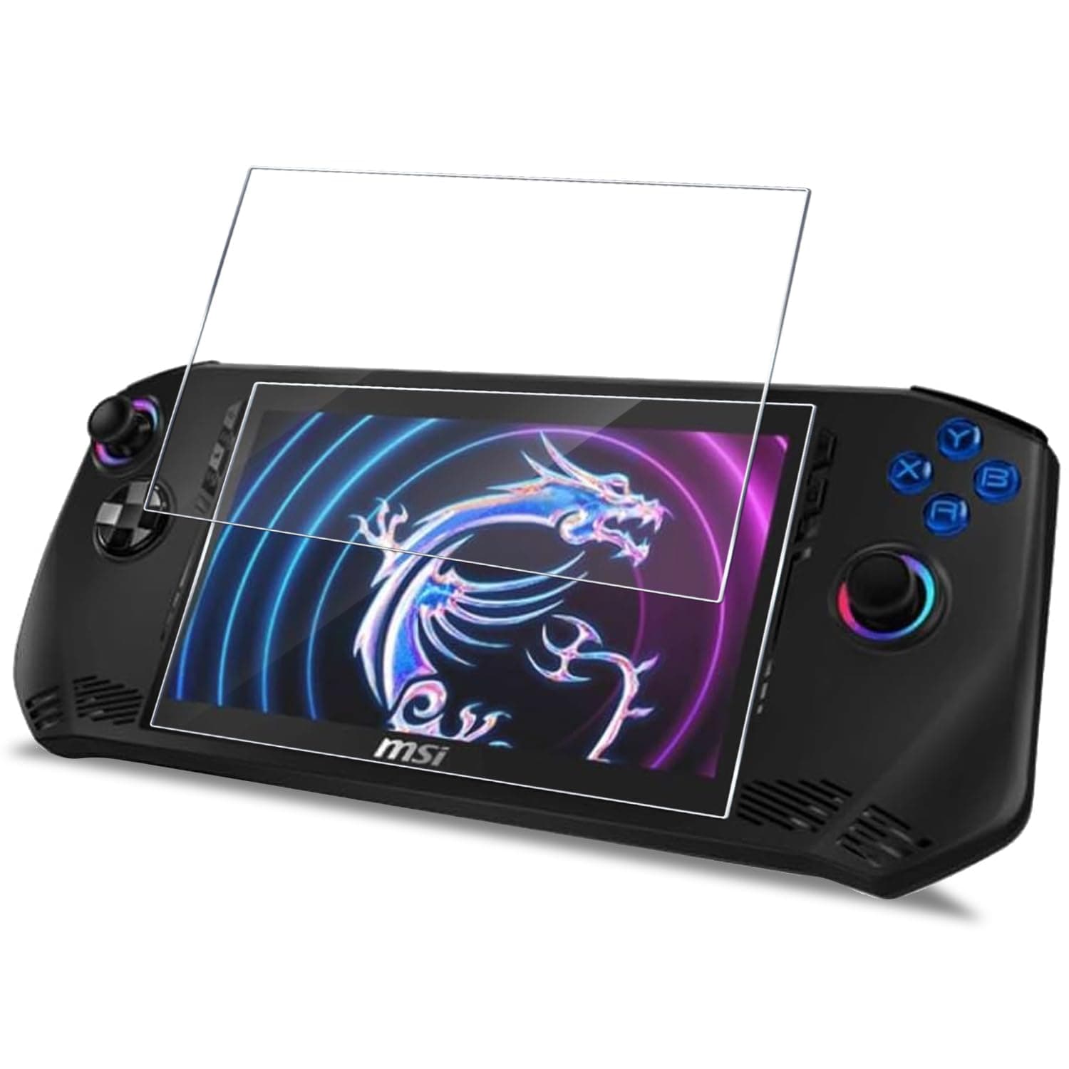 eWINNER 2 Pack Screen Protector Compatible with MSI Claw A1M 7" HandHeld Game Anti-Scratch 9H Hardness Anti-Fingerprint/Tempered Glass Screen Protector for MSI Claw Portal Handheld Game