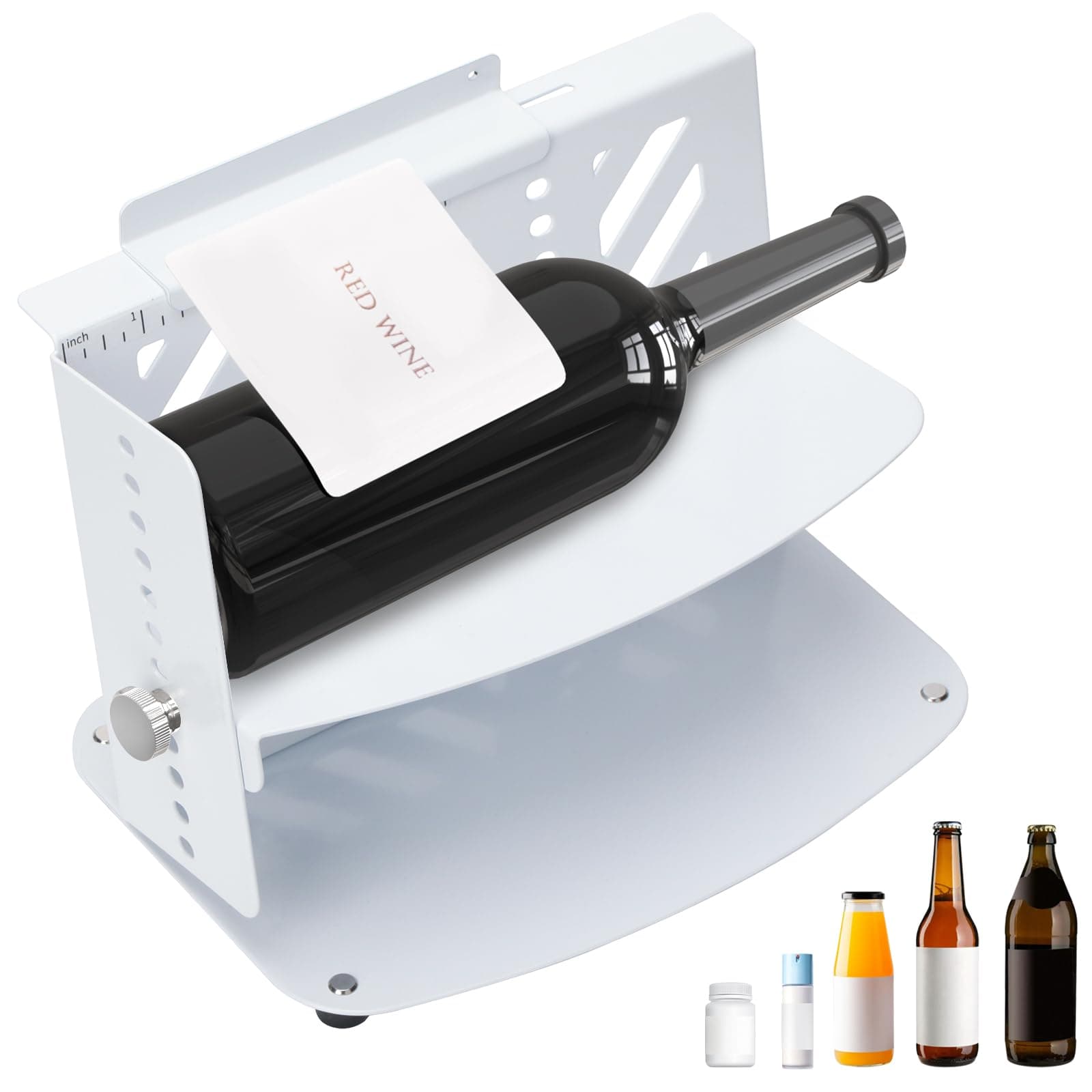 Bottle Labeling Machine - Label Applicator Machine for Cylindrical Containers with Adjustable Size,an Indispensable Labeling Wizard for Candle Manufacturers,Small Business Owners,and Entrepreneurs