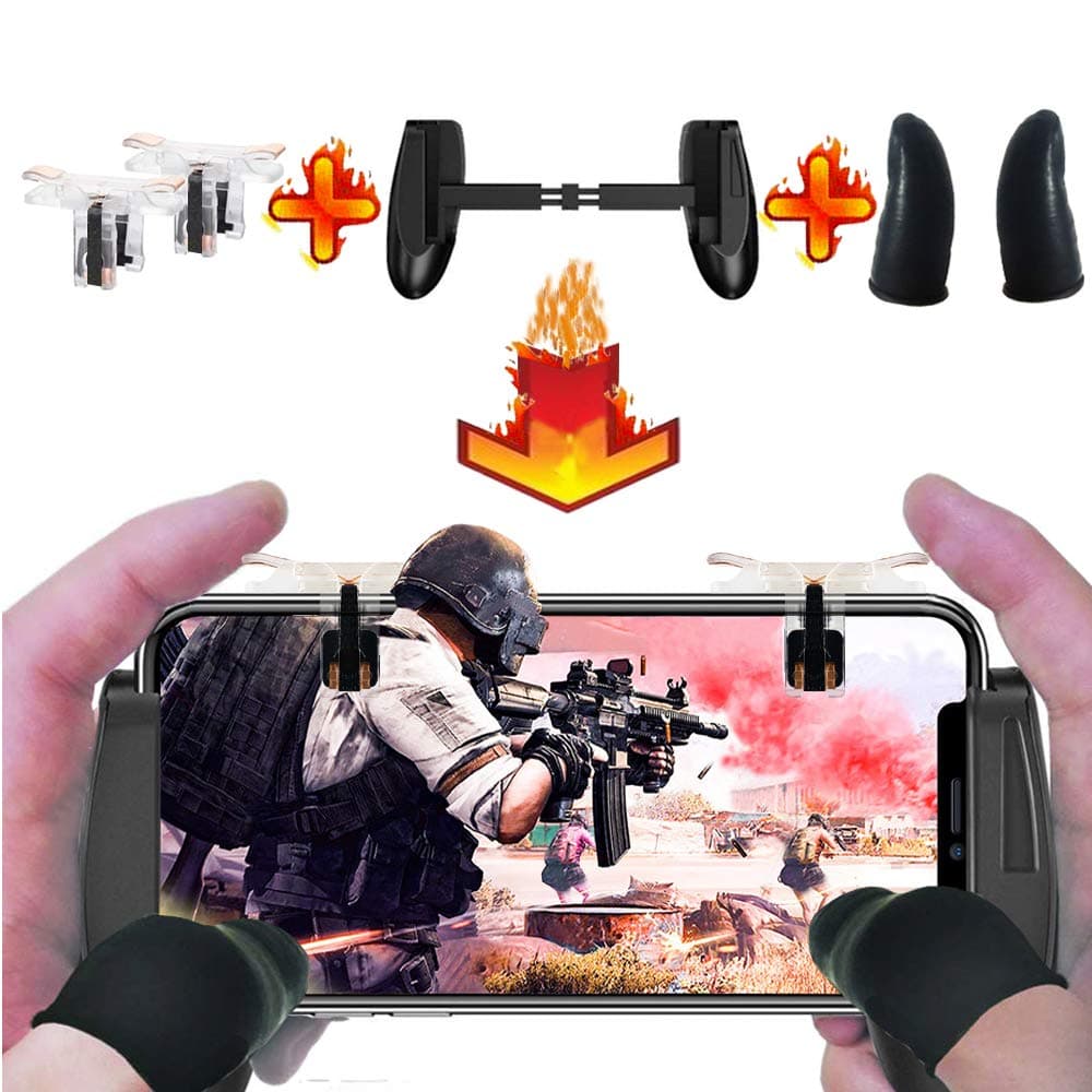 Mobile Game Controller, Shooting Button and Aiming Button L1R1 for Survival Game,Gaming Grip and Gaming Joysticks for 4.5-6.5 Inch Android iOS Phone,Lightweight Tiny Mobile Game Handle