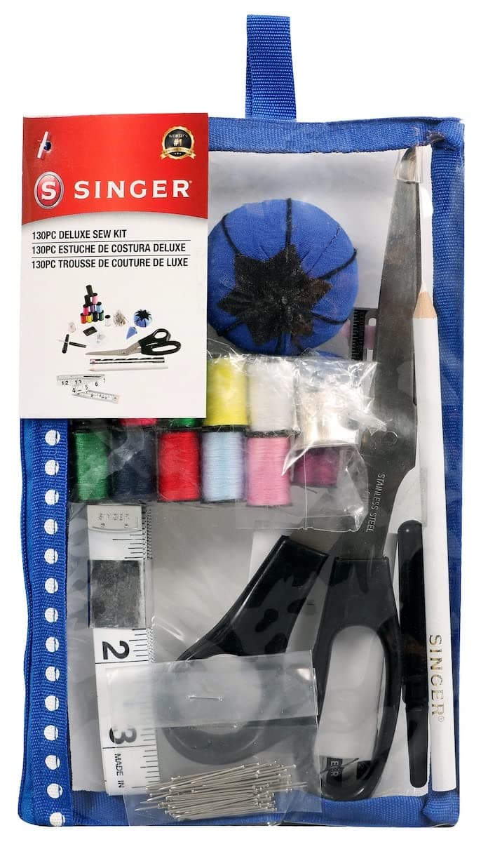 SINGER Beginners Sew Kit with Zipper Pouch - 130 pcs