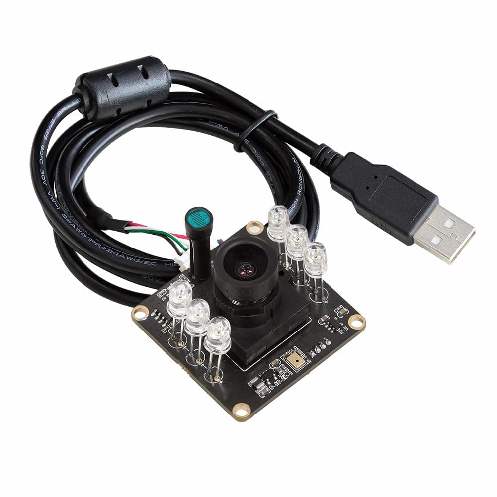 1080P Day & Night Vision USB Camera for Computer, 2MP Automatic IR-Cut Switching All-Day Image USB2.0 Webcam Board with IR LEDs for Windows, Linux, Android and Mac OS