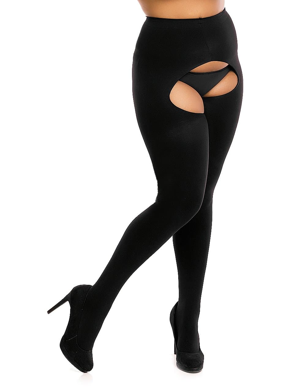 BIGGI BIG Women's Crotchless Tights