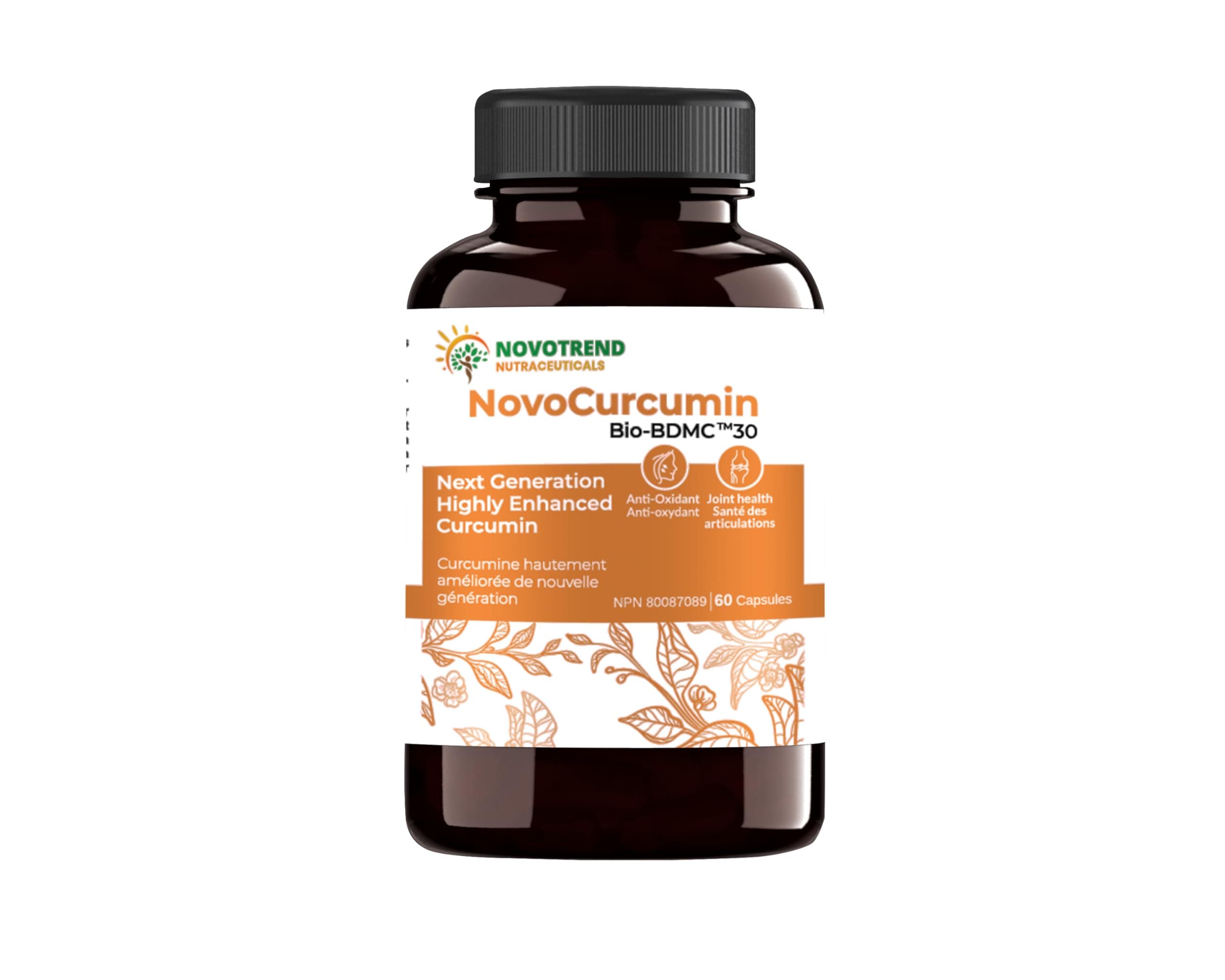 NovoCurcumin Bio-BDMC30-60 Capsules- Next Generation Highly Enhanced Curcumin