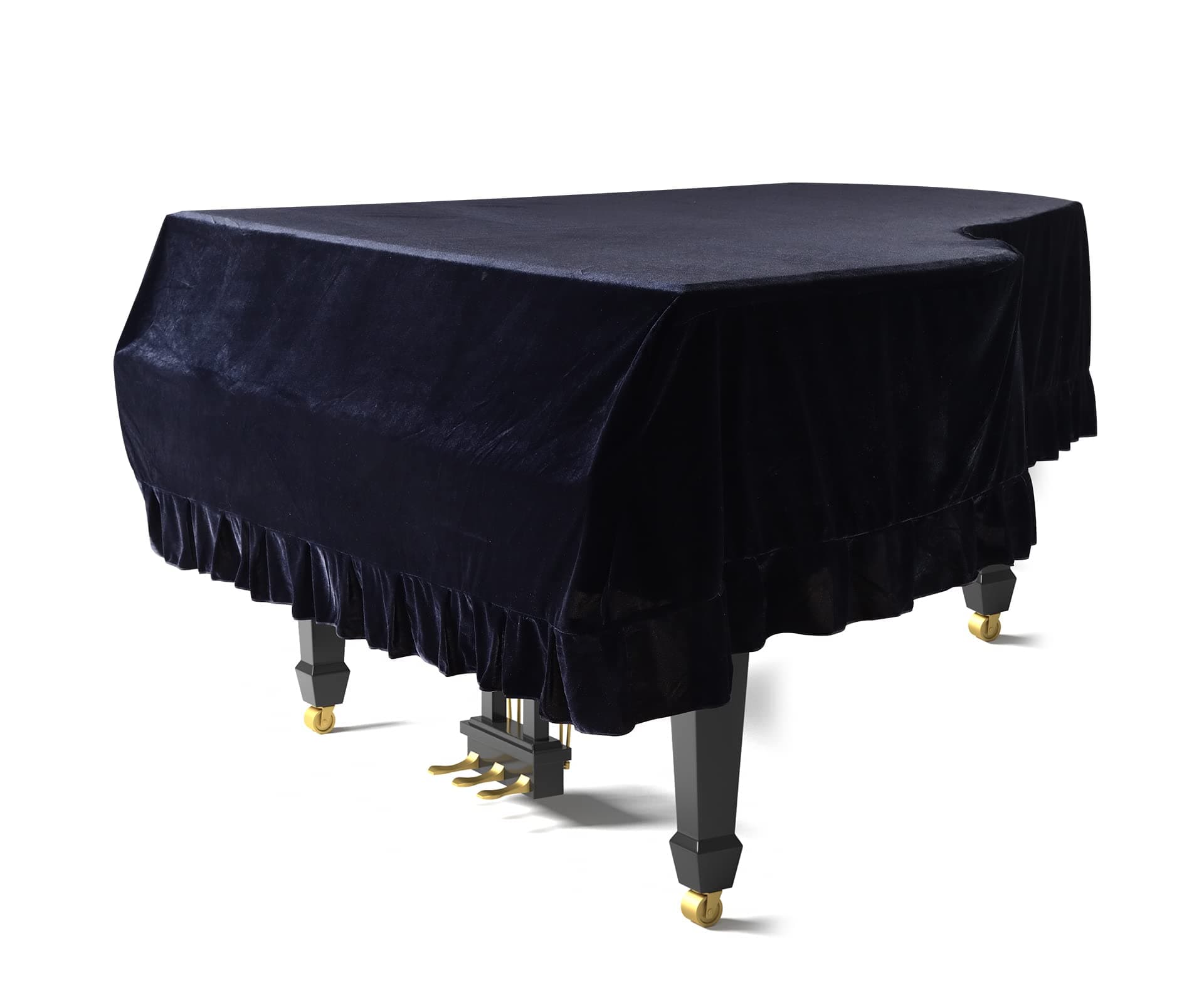Velvet Grand Piano Cover Dustproof Decorative Full Piano Cloth Soft Bordered Triangle Decorated Protective Cover Cloth By Monkeysell