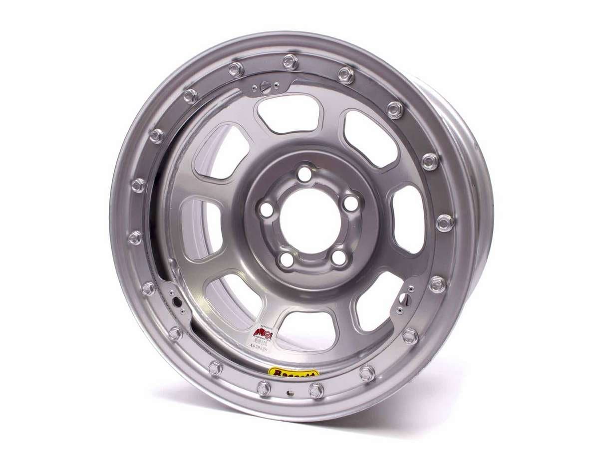 58D54ISL Silver IMCA D-Hole Beadlock Wheel Size: 15" x 8"