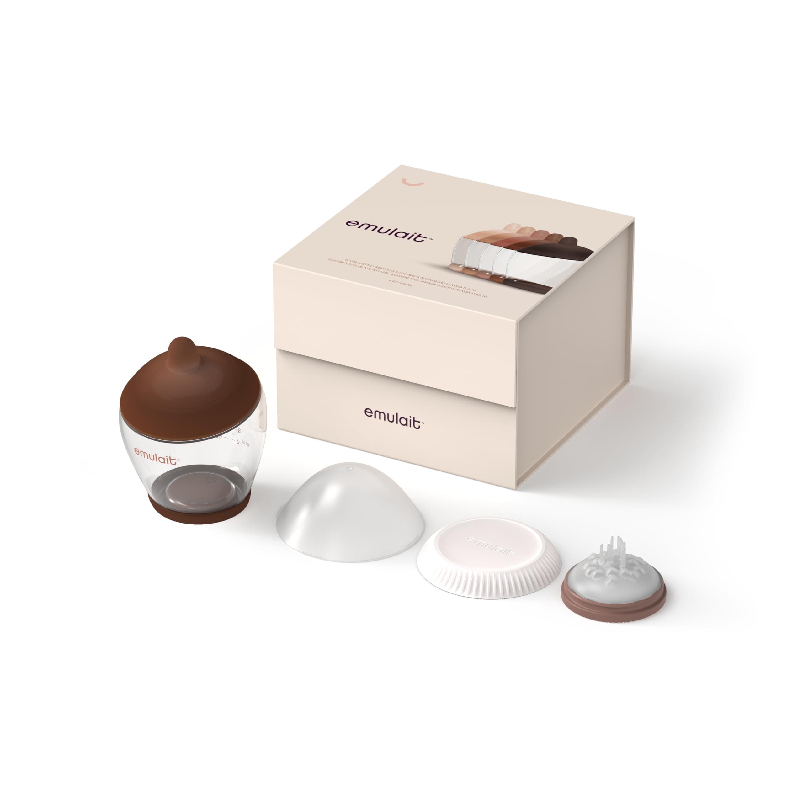 Emulait Classic Baby Bottle - Deep - Shape 2- Responsive Flow Valve