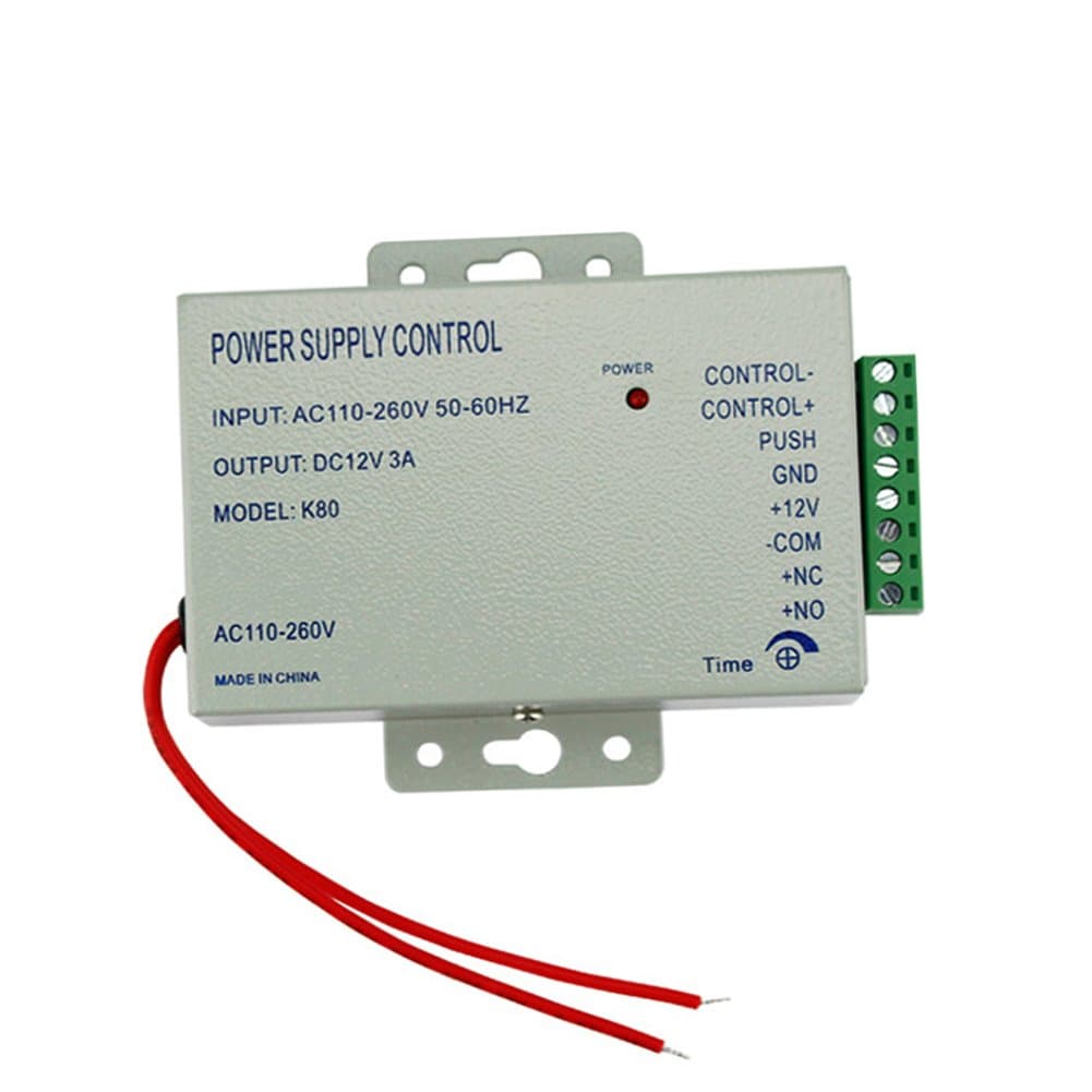 Generic K80 Door Access System Electric Power Supply Control DC, 12V 3A/AC 110V