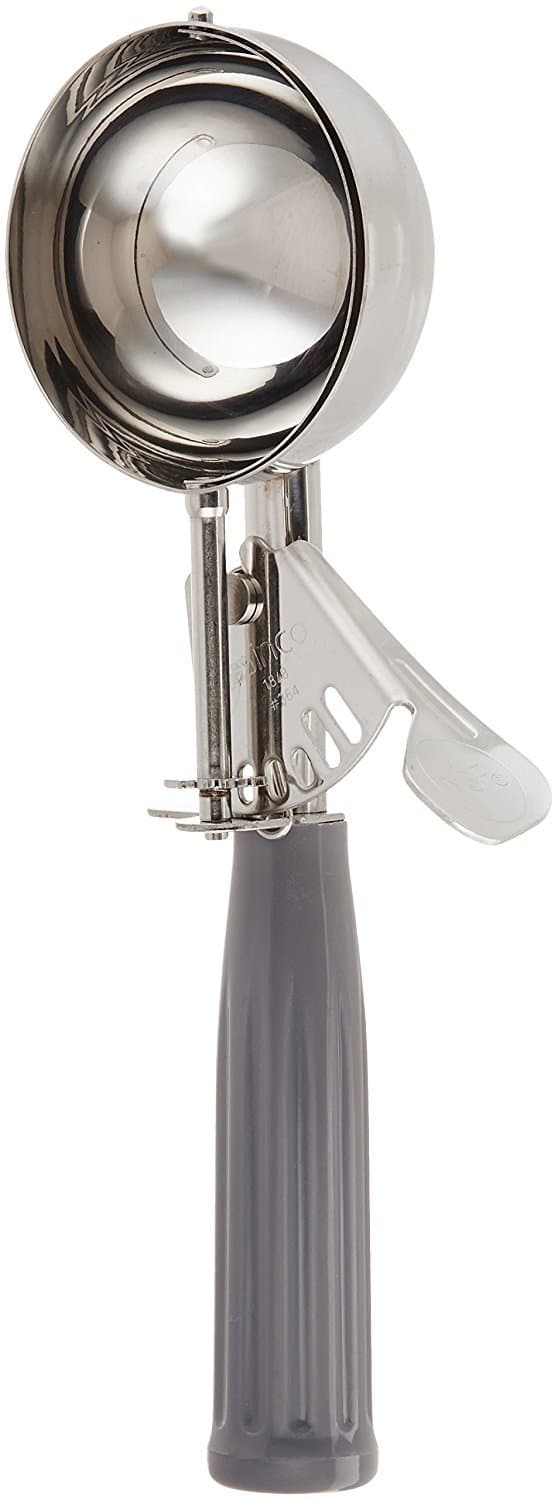 Winco ICD-8 No.8 Ice Cream Disher with Plastic Handle, Stainless, Gray, Stainess Steel, Size 8, 4 oz capacity