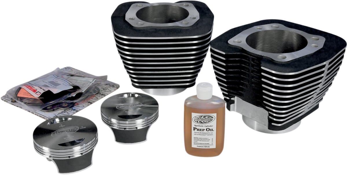 Revolution Performance 107" Monster Big Bore Kit Black with Highlighted Fins 201-131W