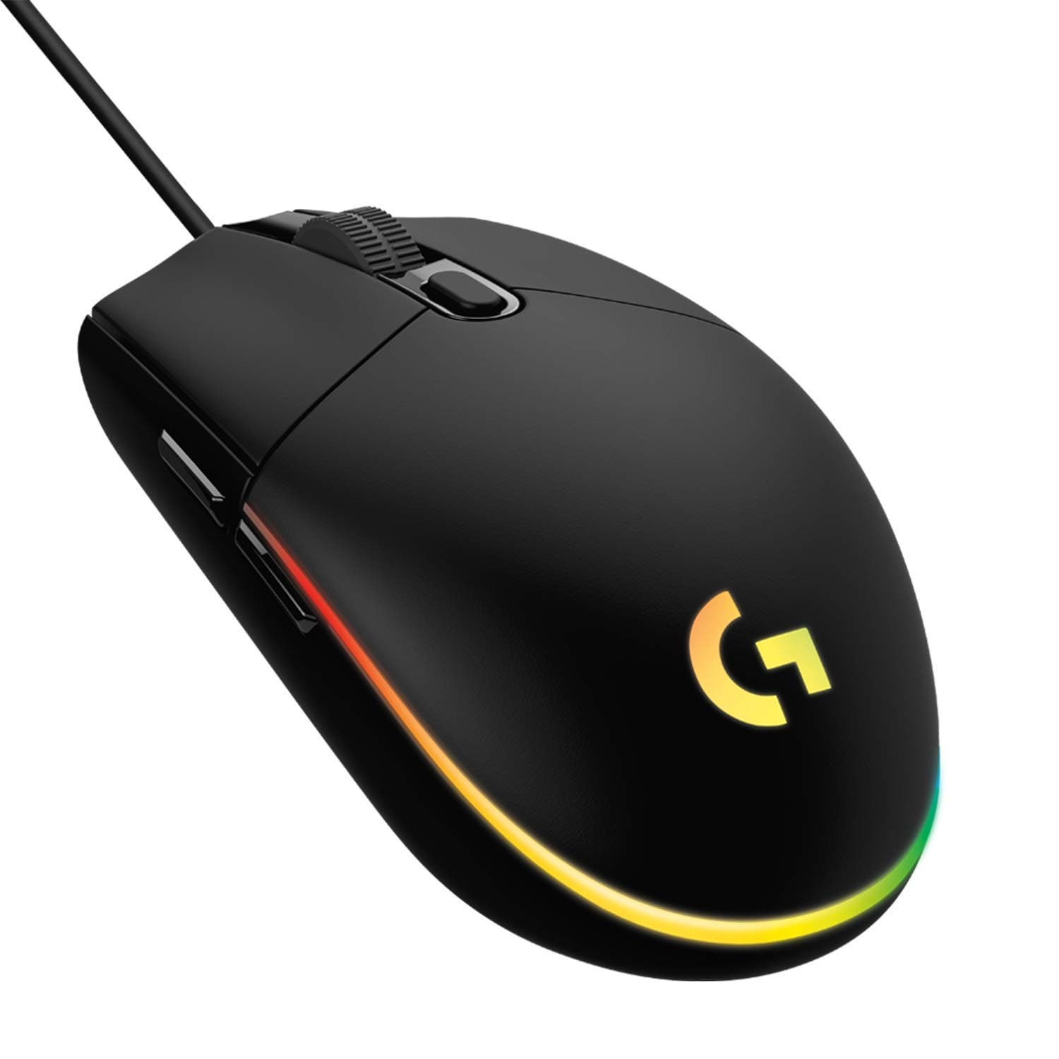 Logitech G102 Light Sync Gaming Mouse with Customizable RGB Lighting, 6 Programmable Buttons, Gaming Grade Sensor, 8 k dpi Tracking,16.8mn Color, Light Weight (Black) (910-005802)