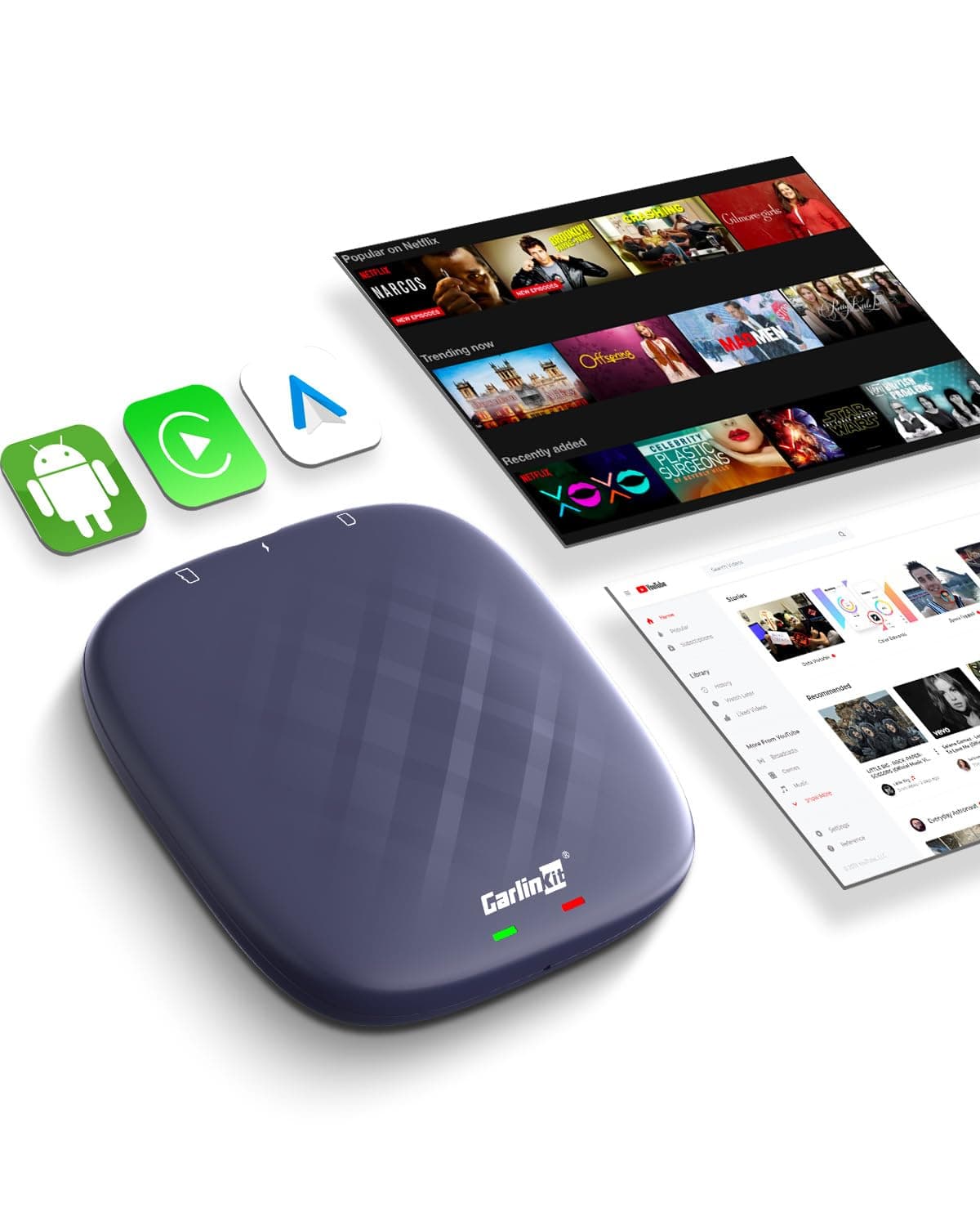 Android 13 Ai Box, Ultra Series, Most Powerful Multimedia Adapter with 8+128GB Qualcomm 6125, Built-in CarPlay/Android Auto/Google Play Store, Only Fit for Wired CarPlay Cars