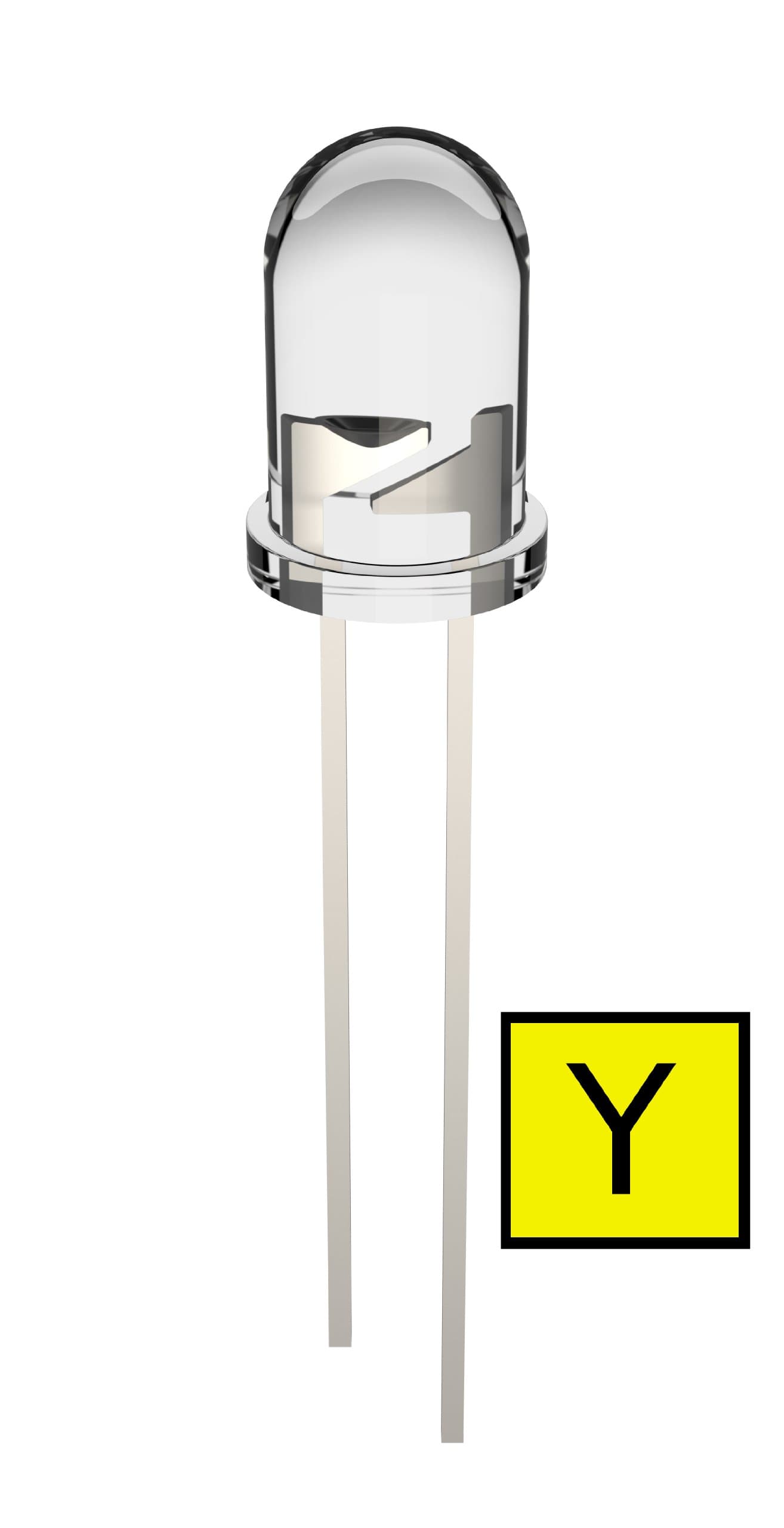 Joe Knows Electronics 5mm Clear Yellow LED 8000 mcd (25 Pack)