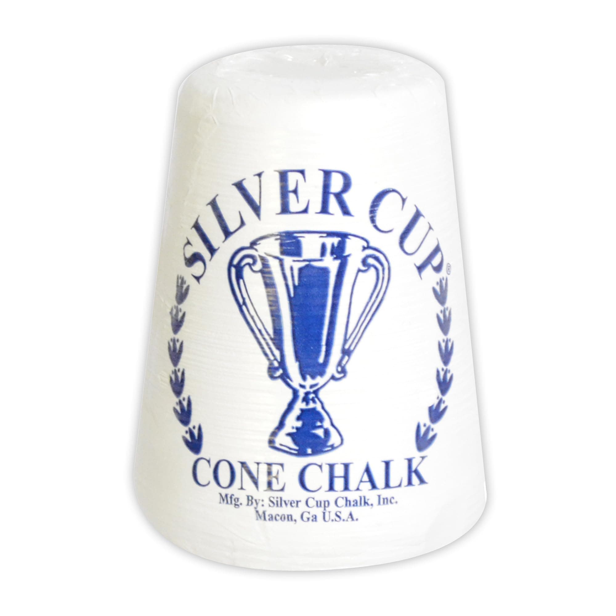 Silver Cup Cone Talc Chalk, White