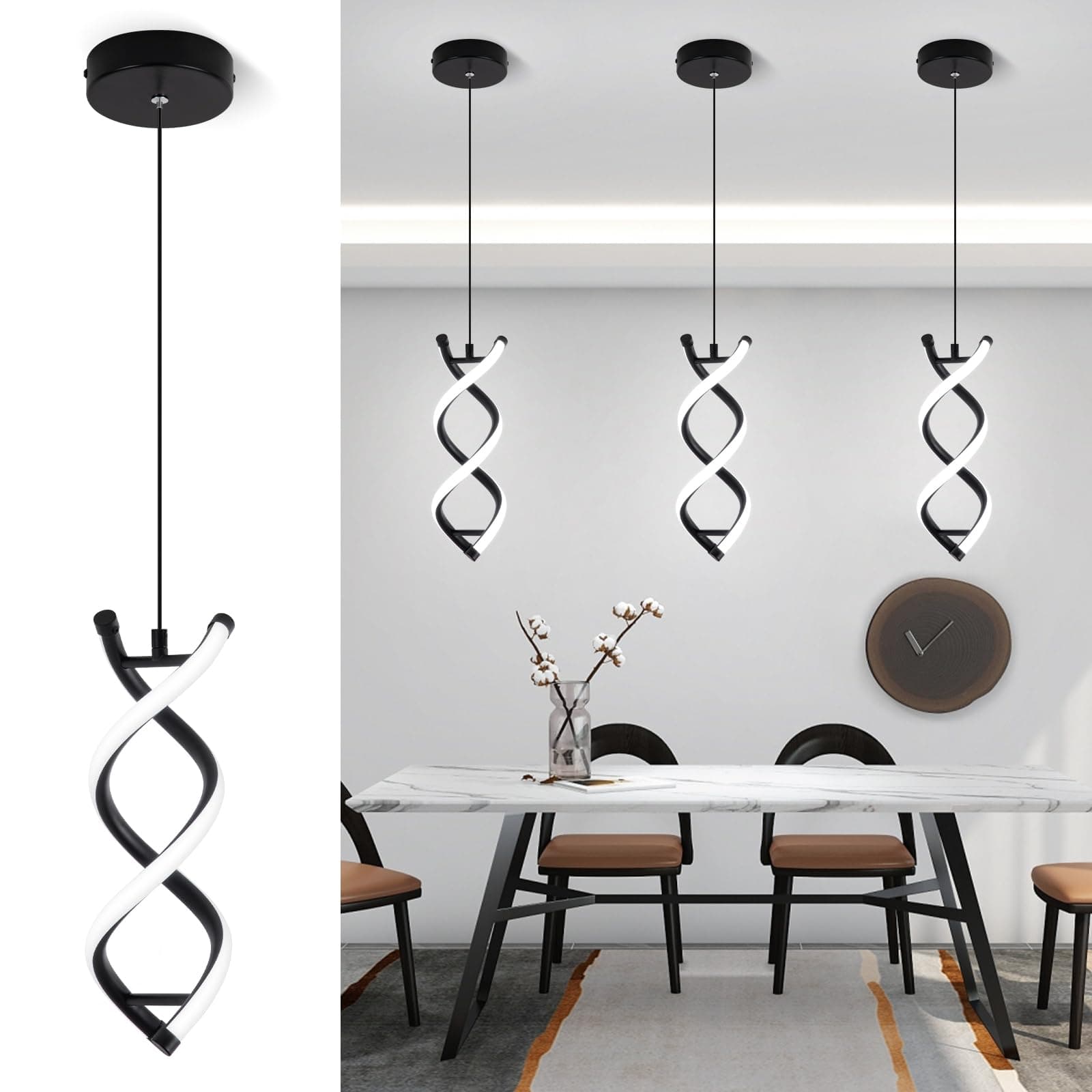 Black Led Pendant Light