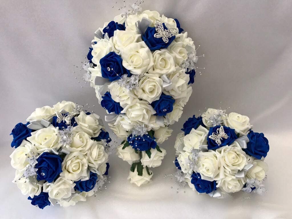 wedding bouquets flowers royal blue