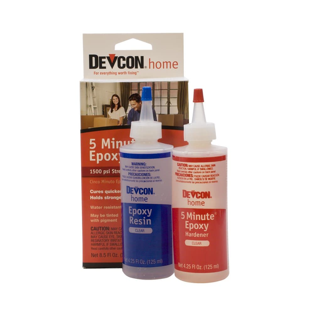 Devcon Epoxy, 5 Minute Epoxy, 4-1/2 Ounce Bottles, 2 Bottles | GLU-720.90