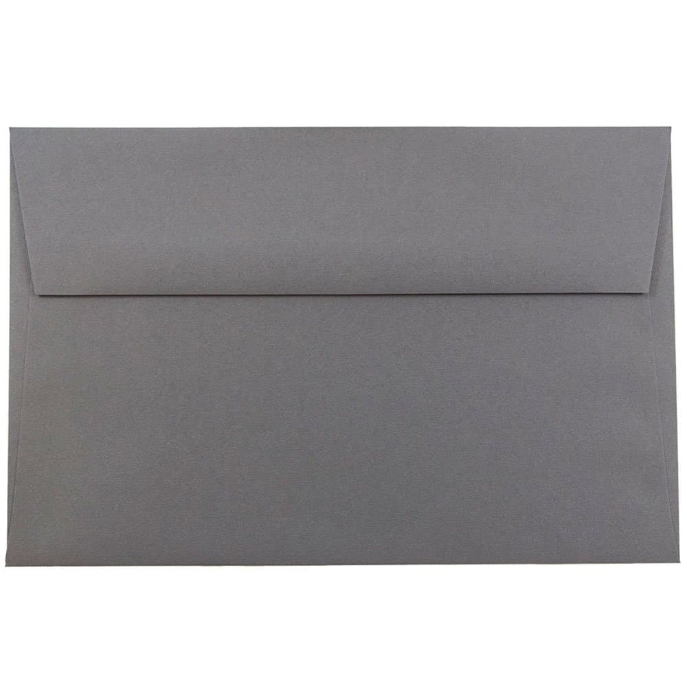 JAM PAPER A9 Premium Invitation Envelopes - 5 3/4 x 8 3/4 - Dark Grey - 50/Pack