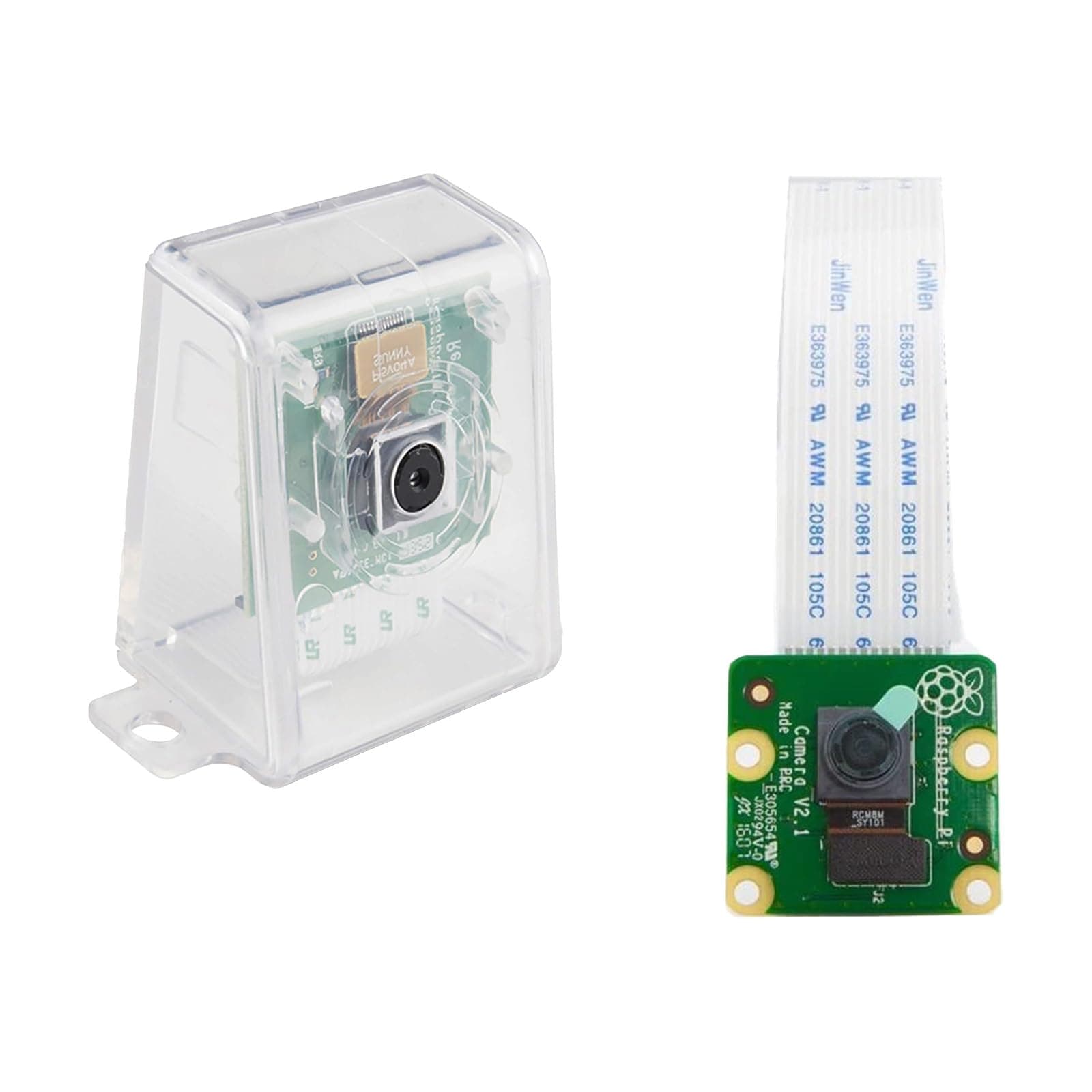 sb components Raspberry Pi Camera v2.1 8MP 1080p Camera Module with Raspberry Pi Camera Clear Case for Raspberry Pi