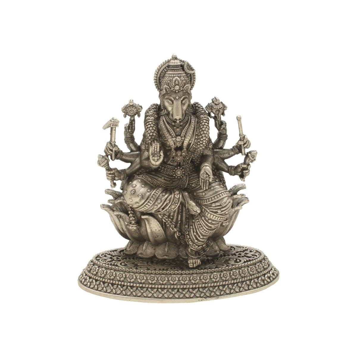 Sri Jagdamba Pearls 15 Grams Varahi Devi Silver Idol | Silver Idols of Gods, Murti, Suitable to Store in Pooja Room, Office, Home | Perfect for Gifting & Pooja/Puja Use | 80 Purity