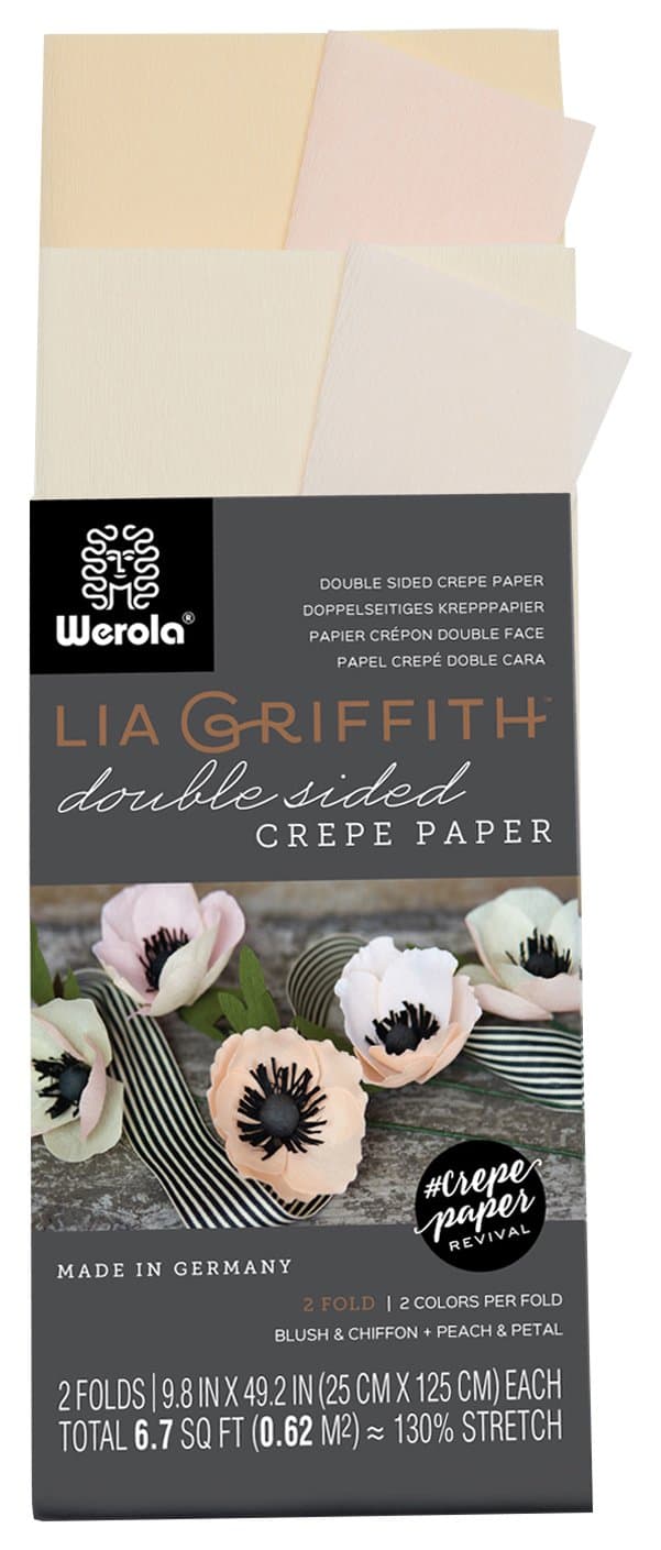 Werola LGriffith Crepe Paper Dbl Side 2pc Blush
