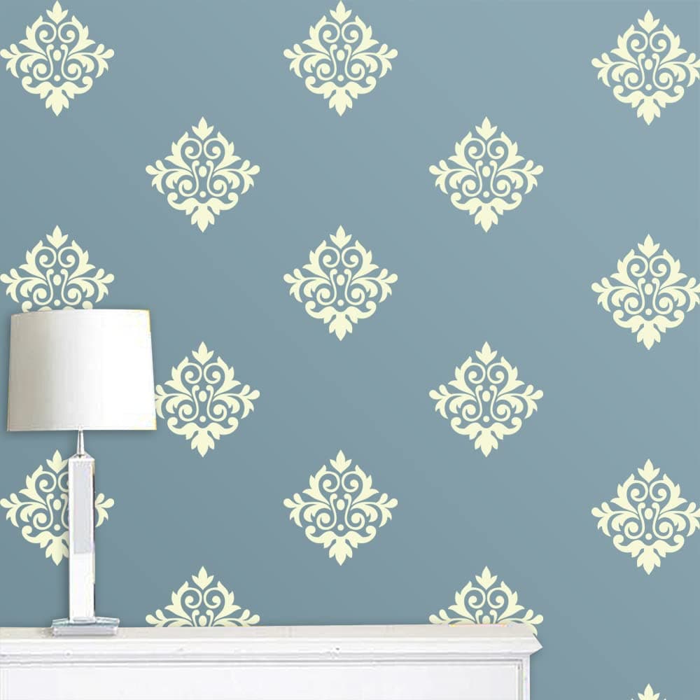 Arhat Stencils Glossy PVC ASR-E151 Damask Wall Stencils