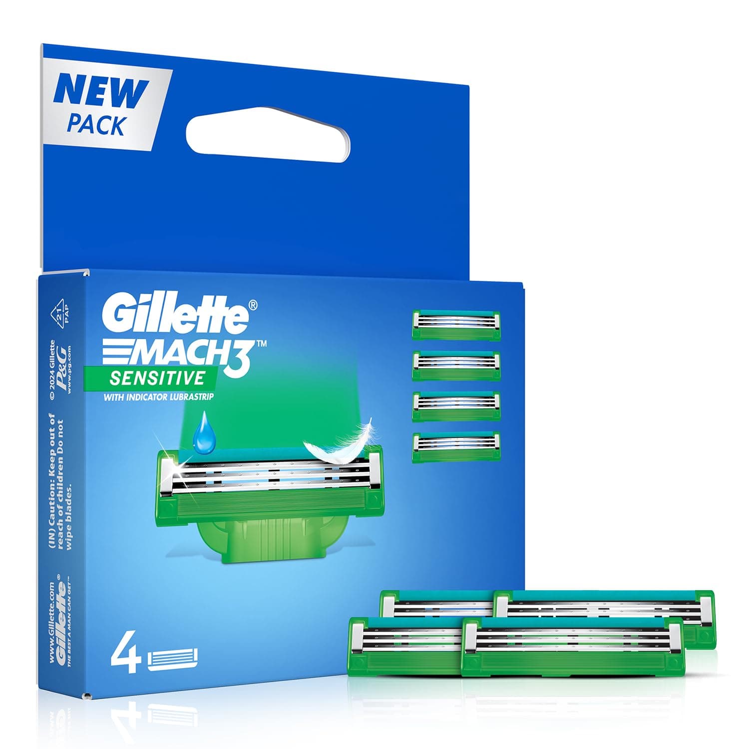 Gillette Mach3 Sensitive Blades - 4 Cartridges ( )