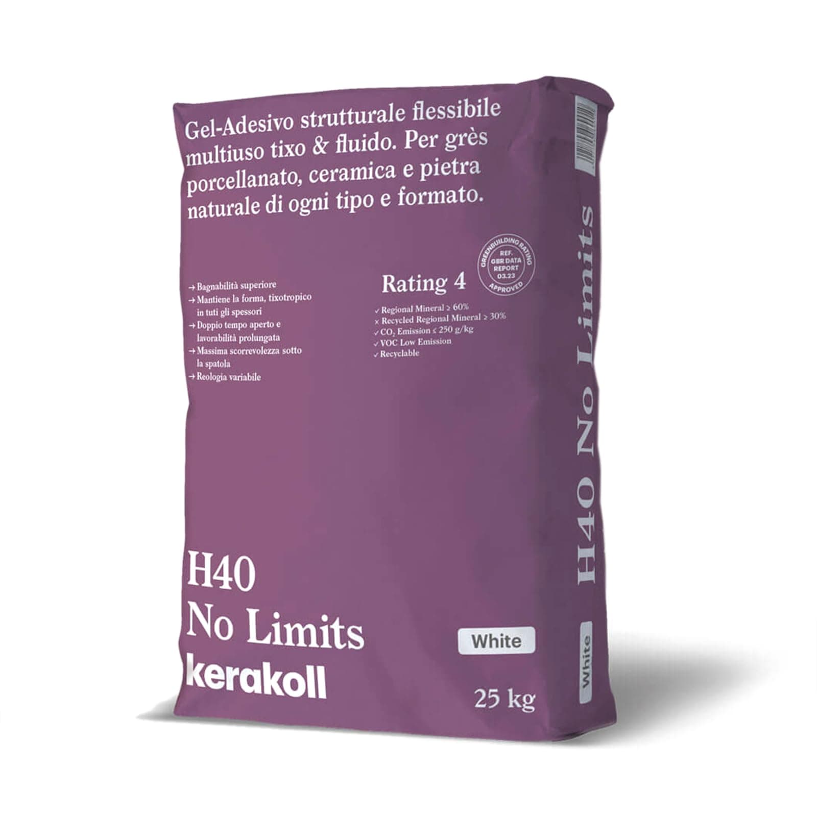 KERAKOLL H40 NO LIMITS WHITE 25 KG.