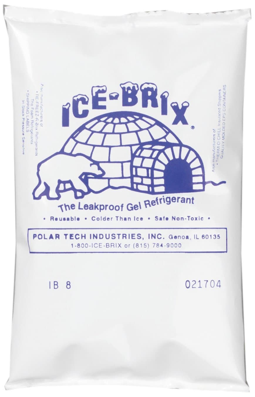 IB 6 | ICE-BRIX & XTREME BRIX Cold Packs | 6 oz, 6" x 4" x 3/4" (Case of 48)