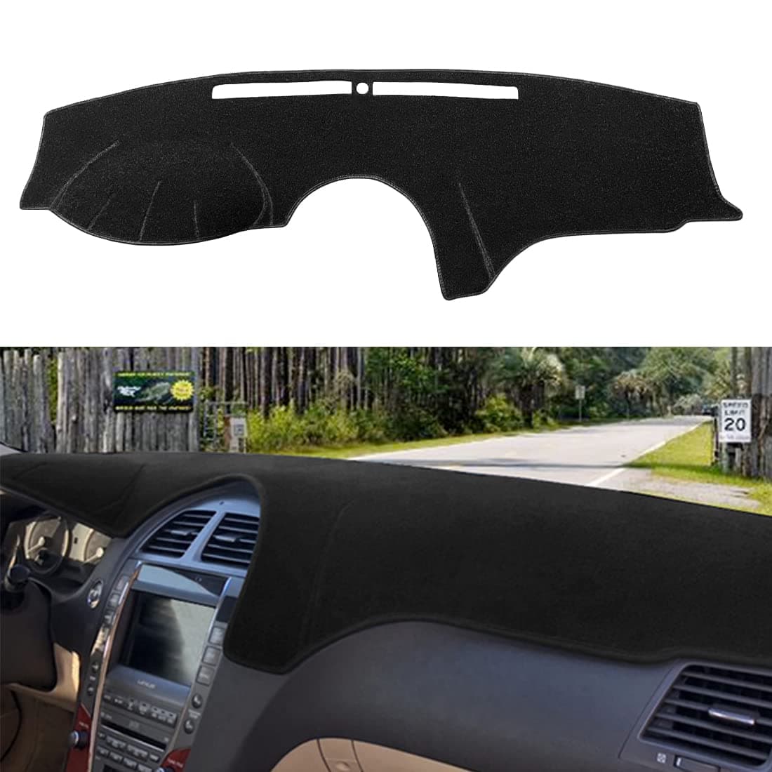 Dash Cover Mat Custom Fit for Lexus ES350 2007-2012, Dashboard Cover Pad Carpet Protector Y64