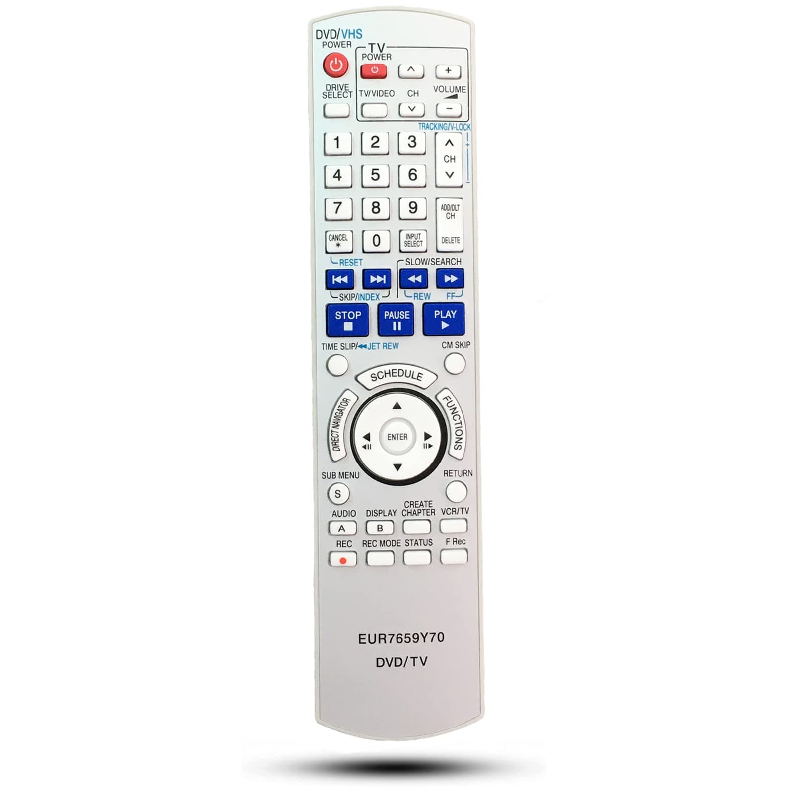 Replacement Remote Control Compatible for Panasonic DVD Recorder VCR VCRDMR-ES45 DMRES35V DMRES35V DMRES45V DMRES35 DMRES46 DMRES45 DMR-ES45VS