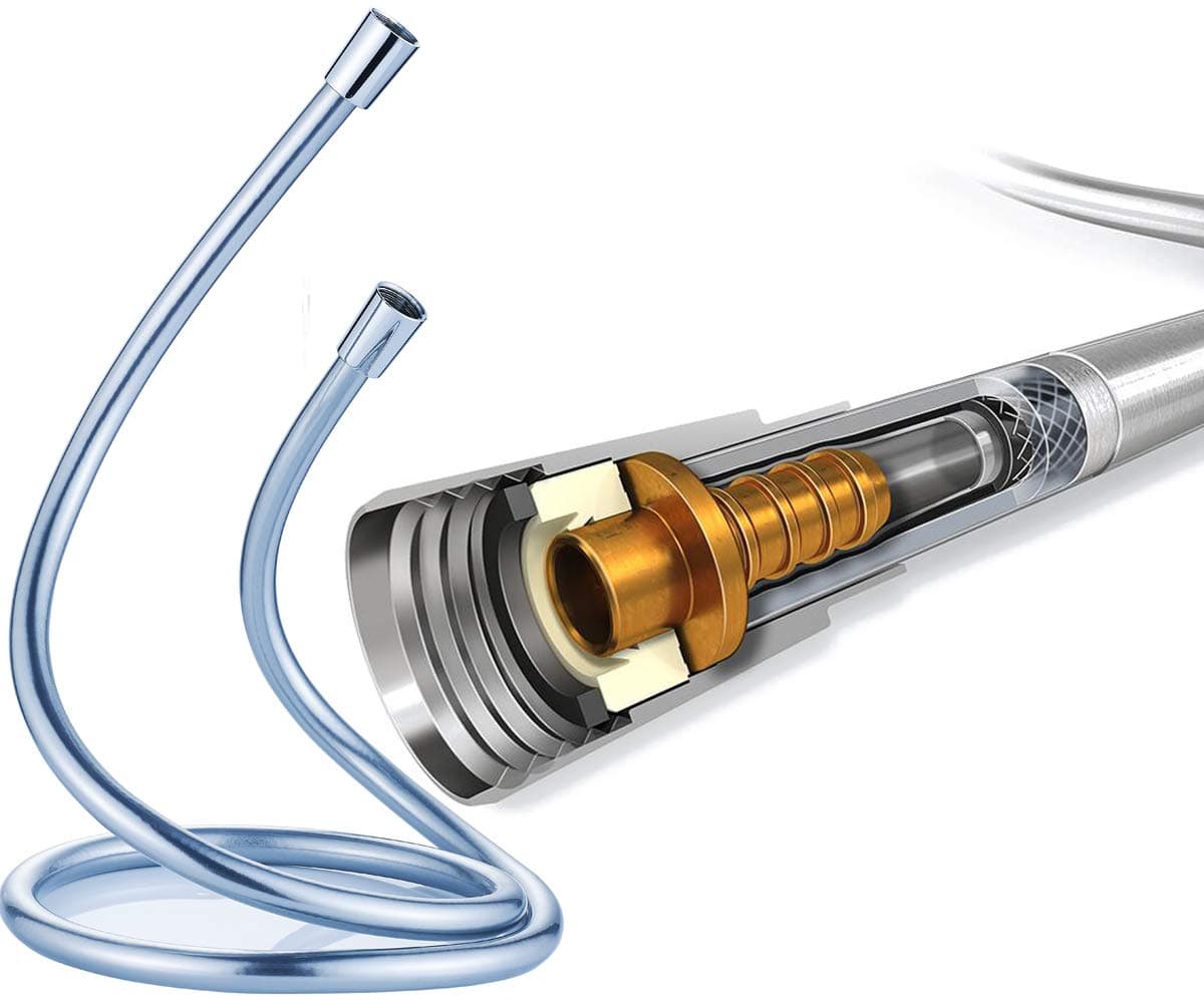 Shower Hose, Bathroom Hand Held Extra-Long Shower Hose Replacement,360¡ã Free Rotation And, Not Kink Shower Faucet Hose Extension 100 Inch,Regalmix-RWF065-4