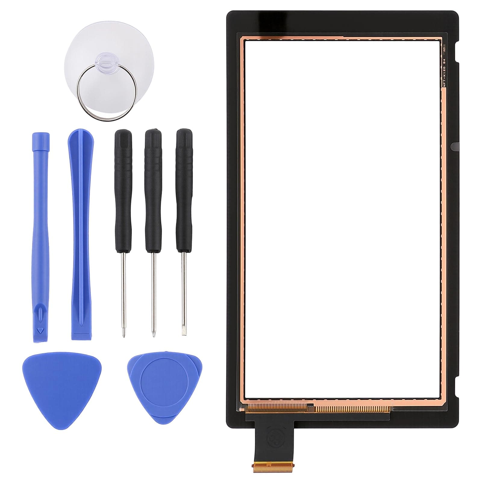 AUTOKAY Front Outer Lens LCD Touch Screen Digitizer Replacement Part (NO LCD Screen) with Opening Tool Fits for Nintendo Switch