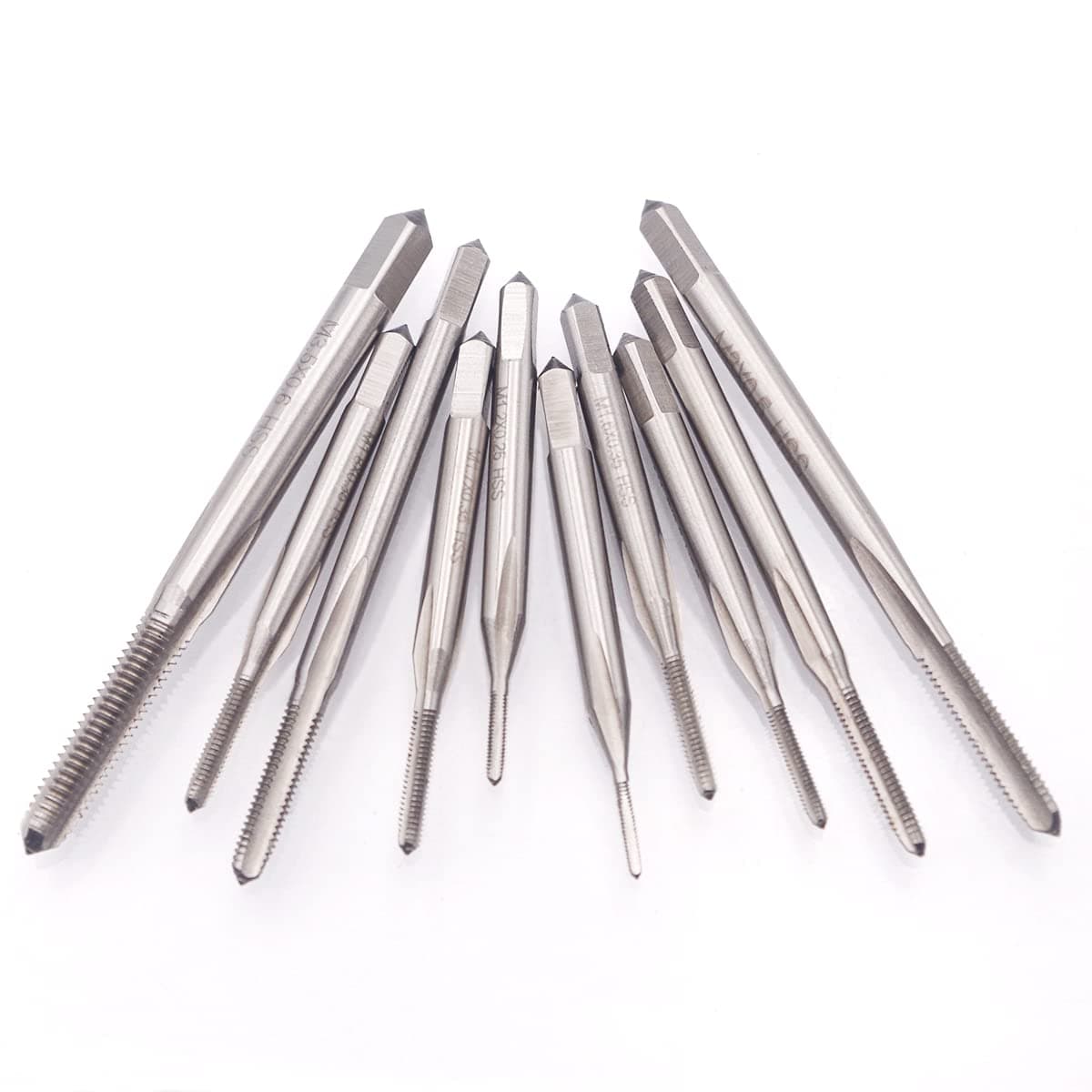 Wolfride Mini Metric Taps Micro Machine Tap Set Straight Flute M1 M1.2 M1.4 M1.6 M1.7 M1.8 M2 M2.5 M3 M3.5 Thread Screw Tap Tool