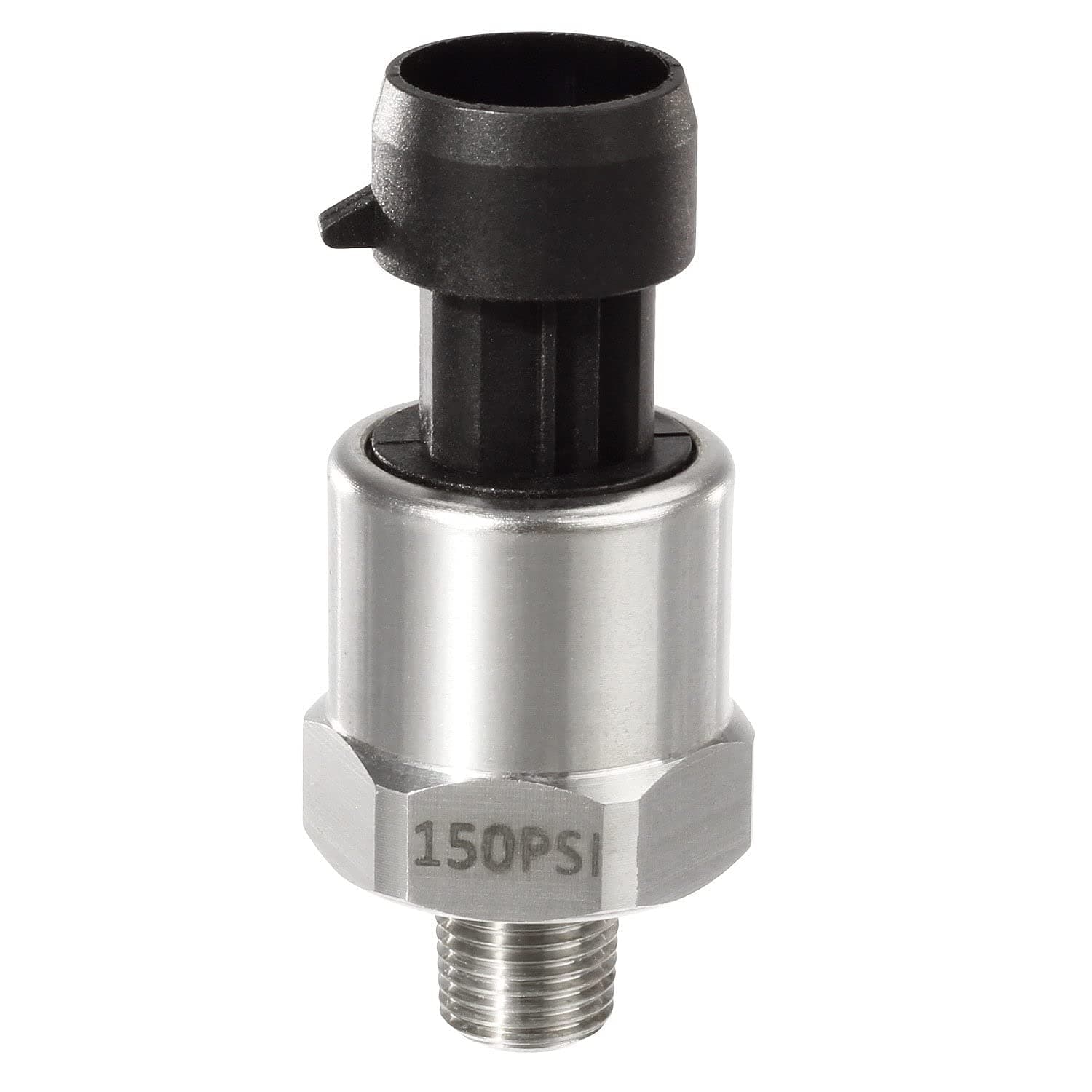150 Psi Pressure Transducer/Sender/Sensor with Connector Harness 0-150 Psi Stainless Steel 1/8”-27 NPT Pressure Transducer Sensor Compatible with Oil, Fuel, Air, Water