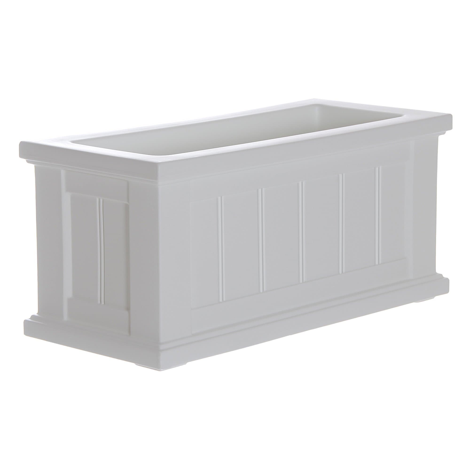 Mayne 4839-W Cape Cod Patio Planter 24X11 White