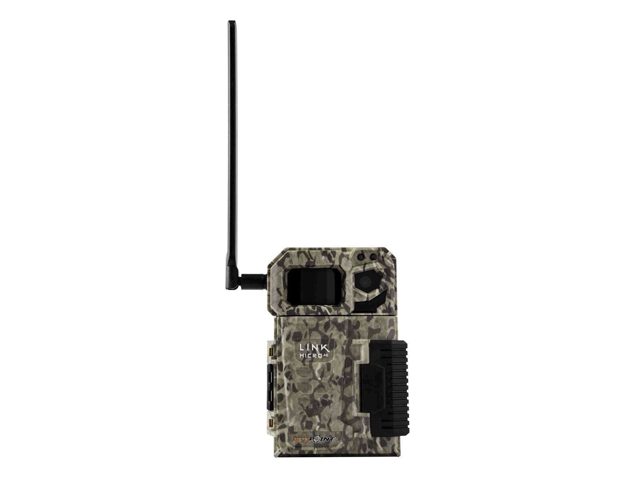SPYPOINT Link Micro Nationwide Version (Smallest on The Market!) Wireless/Cellular Trail Camera, 4 Power LEDs, Fast 4G Photo Transmission w/Preactivated SIM, Fully Configurable via App