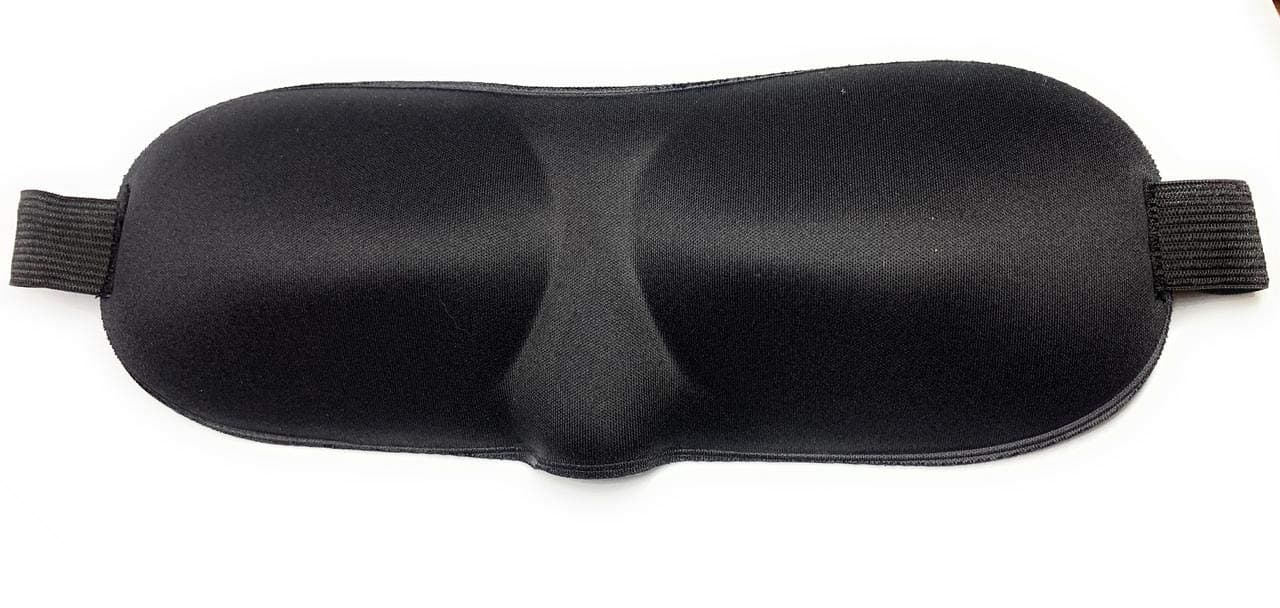 MSCCompact 3D Sleeping Eye Mask Deep Contoured - Ideal Gift for Man or Woman, Deep Contoured Shape, Comfortable Lightweight for Travel, Afternoon Nap, Shift Work or Plane Journey – Black1Small