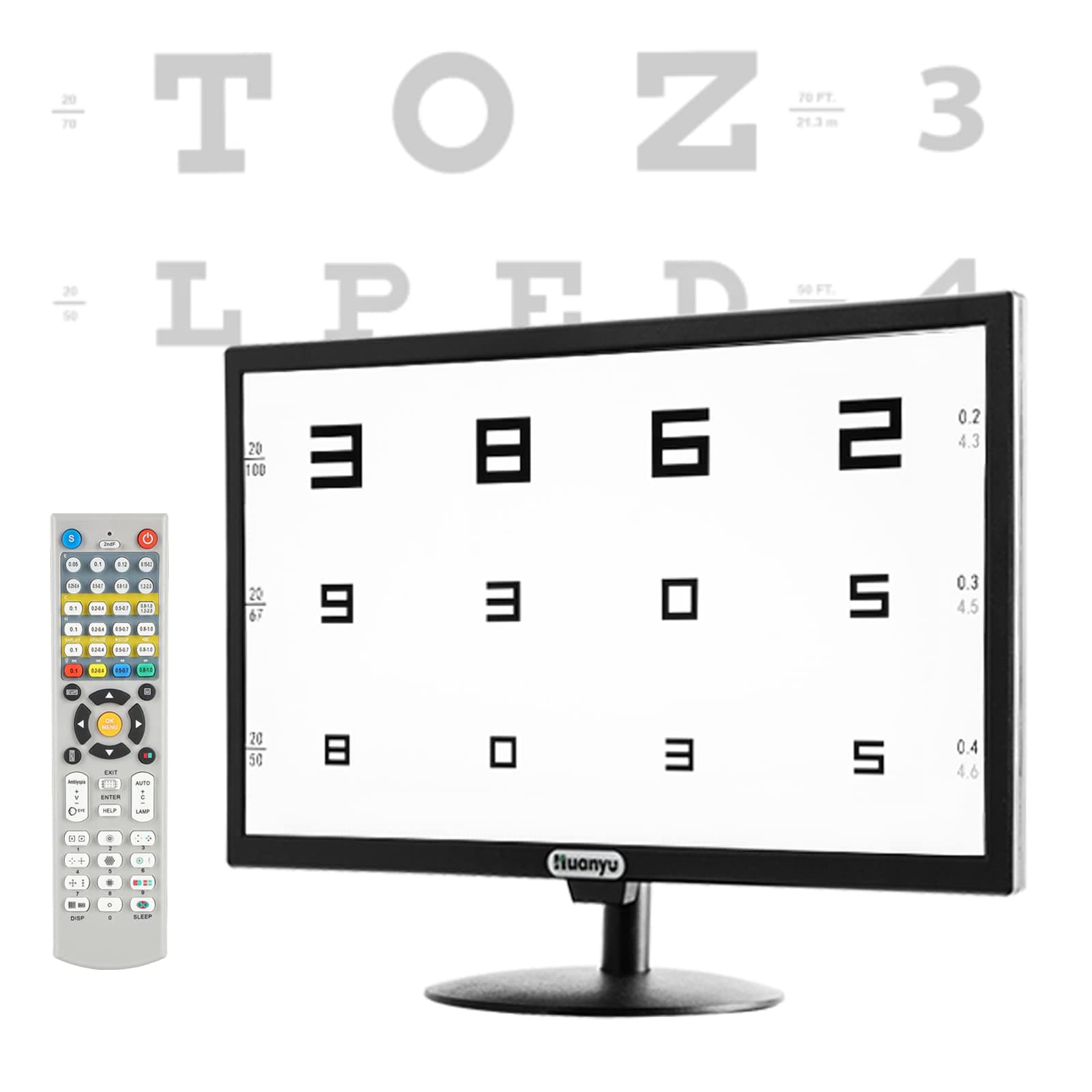 Shandongmt 19-inch LCD Optical Digital Visual Acuity Chart Eye Charts Optometry Tester Projector
