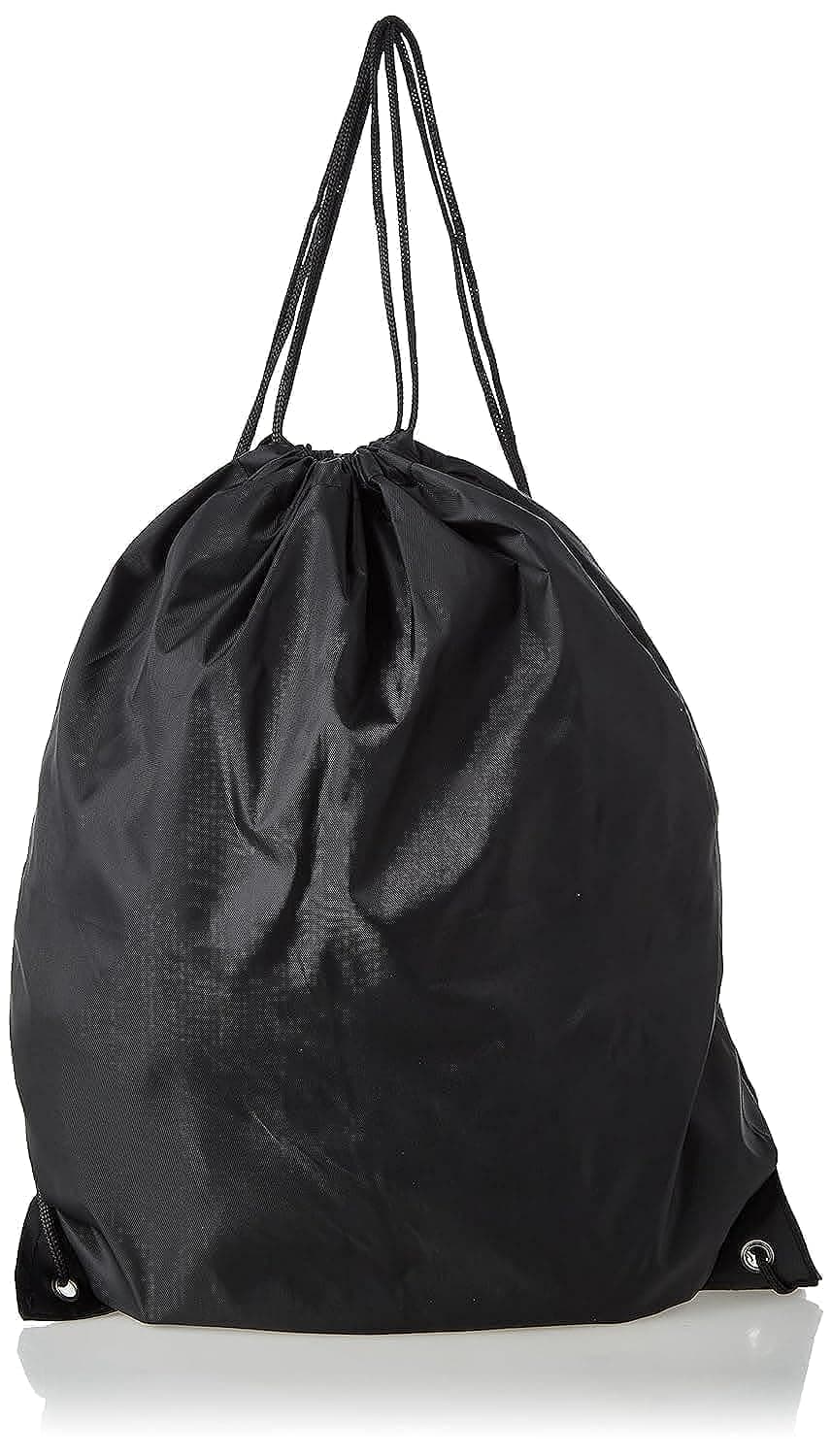 IBAMA Drawstring Bags Drawstring Backpack Bulk Cinch Tote for Women Men Children Draw String Back Sack Storage Bag for Party Gym Sports ShoppingBlack, 44 X 33cm
