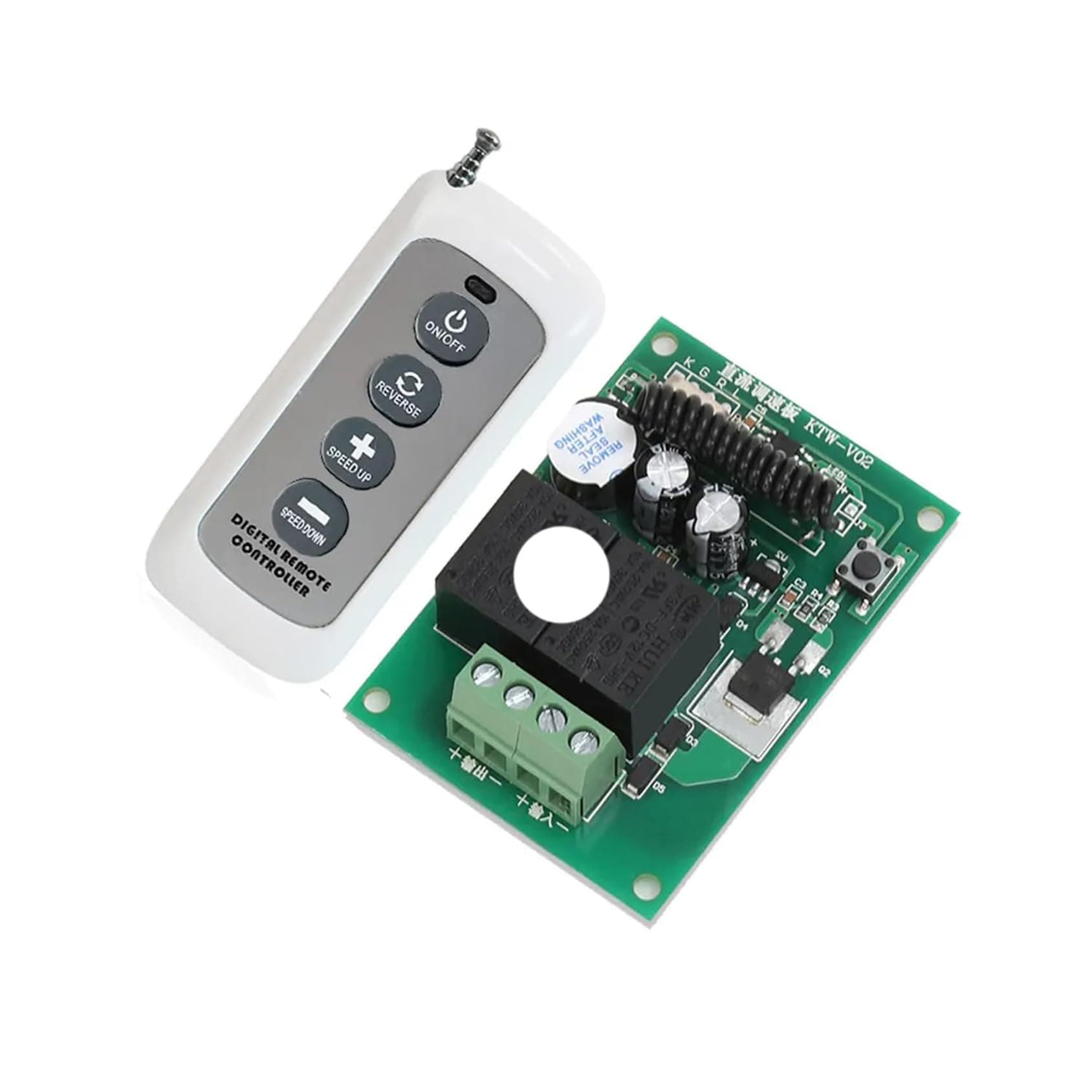 DC Motor Speed Controller with Remote Control 12V 24V PWM stepless Speed Control Switch 10A Wireless Speed Controller Linear Actuator Motor Forward and Reverse Rotation