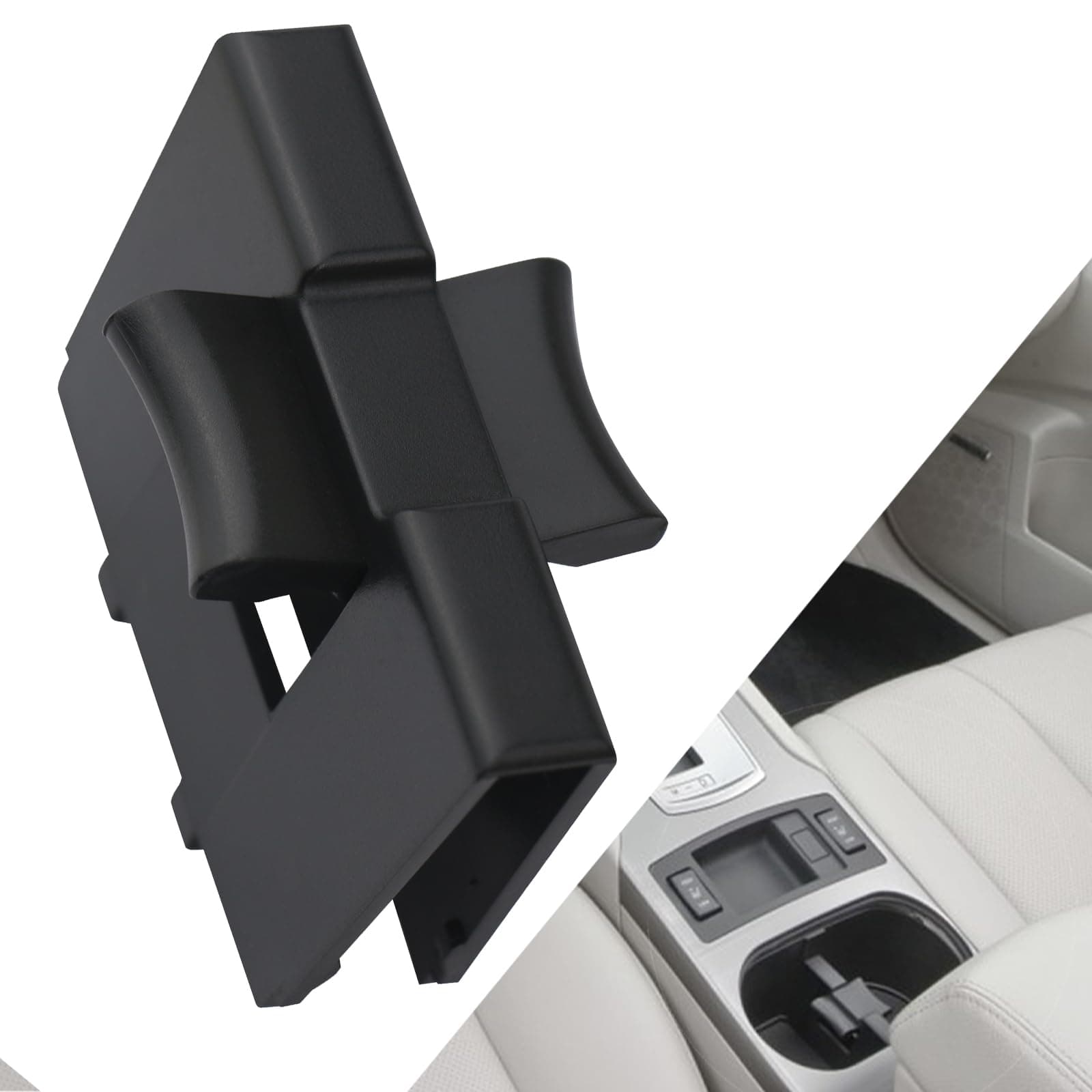 Center Console Cup Holder Insert Compatible with Subaru Forester 2014 2015 2016 2017 2018 2019 Subaru Outback/Legacy 2010 2011 2013 2014 Replaces 92118AJ000 92118AJ001