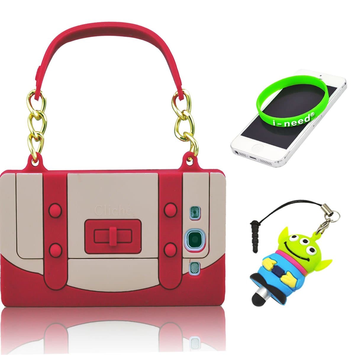 I Need 3D Cute Red Handbag Soft Silicone Case Cover Compatiable for Samsung Galaxy S3 Siii I9300