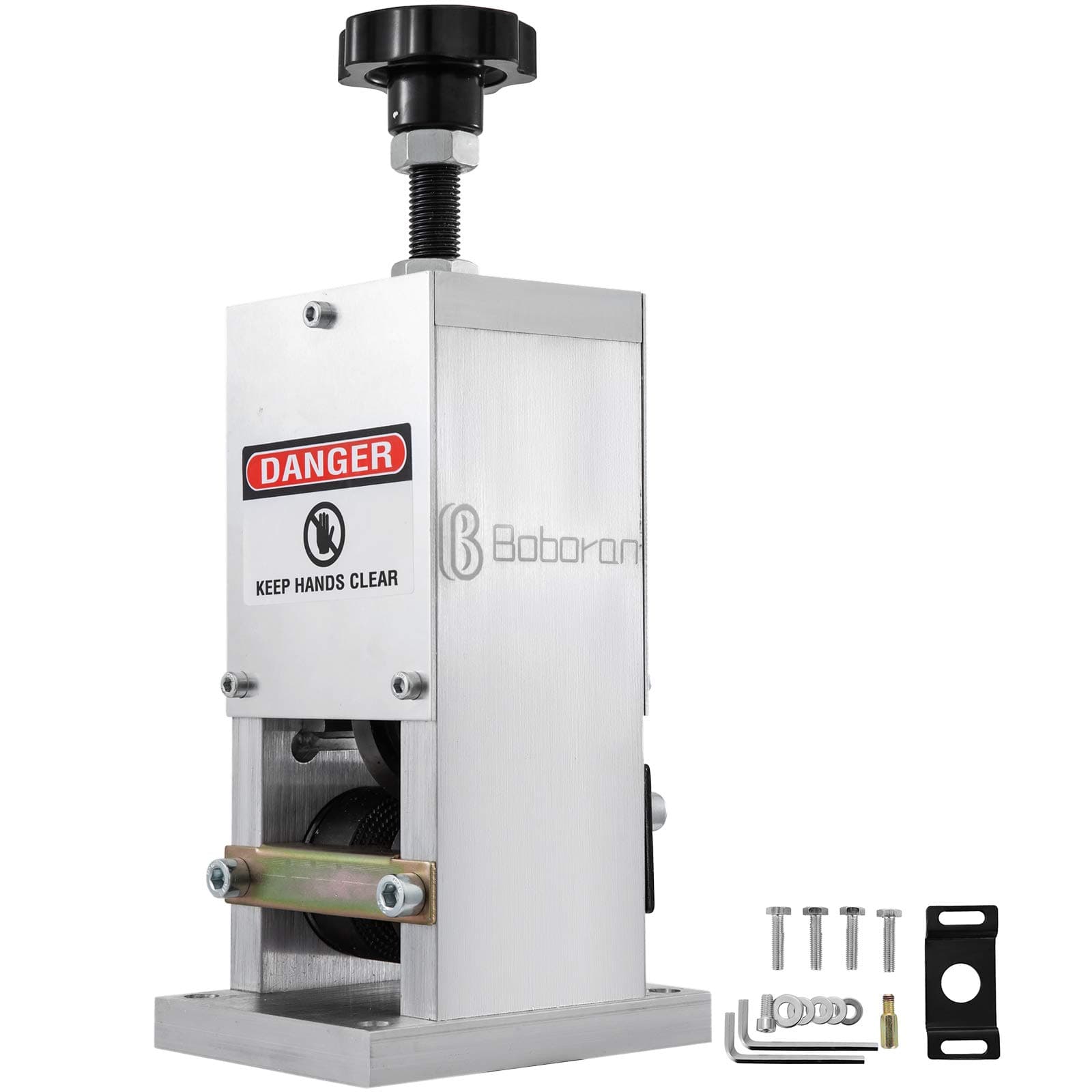 Boboran Durable Copper Wire Stripping Machine Hand Crank Drill Operated Cable Stripper 1.5 mm - 25 mm Wire Gauge Range for cutting and Stripping Scrap Copper Wire