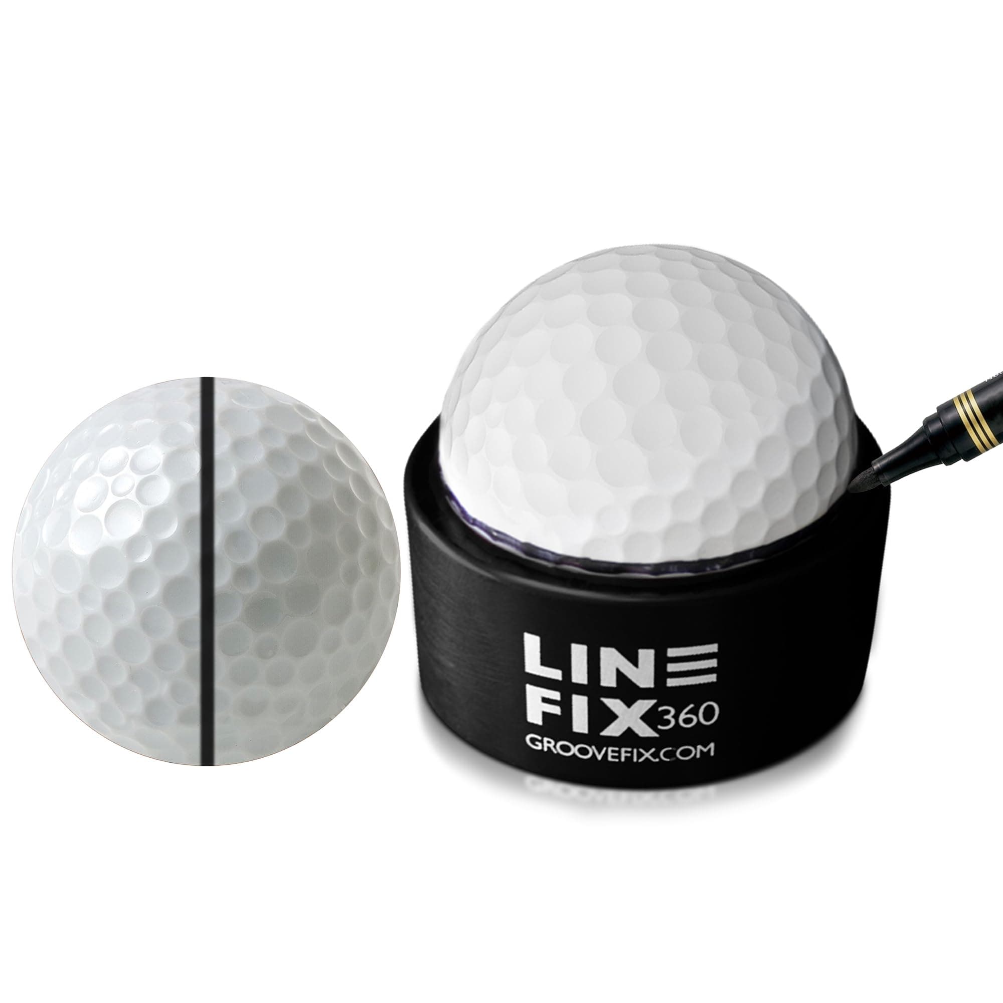 LineFix360 Golf Ball line marker, Black