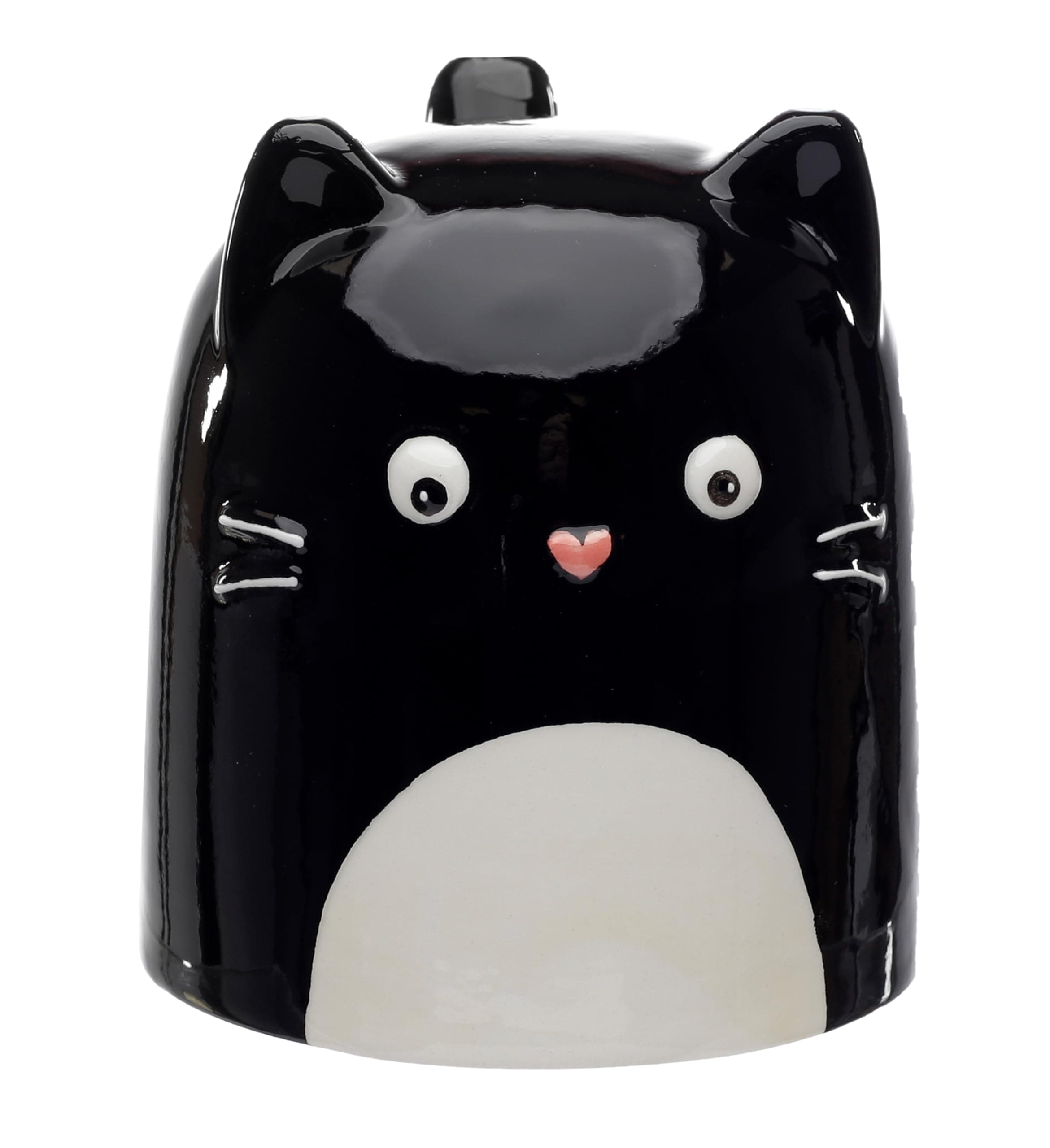 Puckator Feline Fine Cat Upside Down Ceramic Shaped Tea Coffee Mug - Funny Home Accessories Cute Gifts for Girlfriend Large Mugs for Men Women Hot Drinks Cups Presents Secret Santa Gift Cup Set