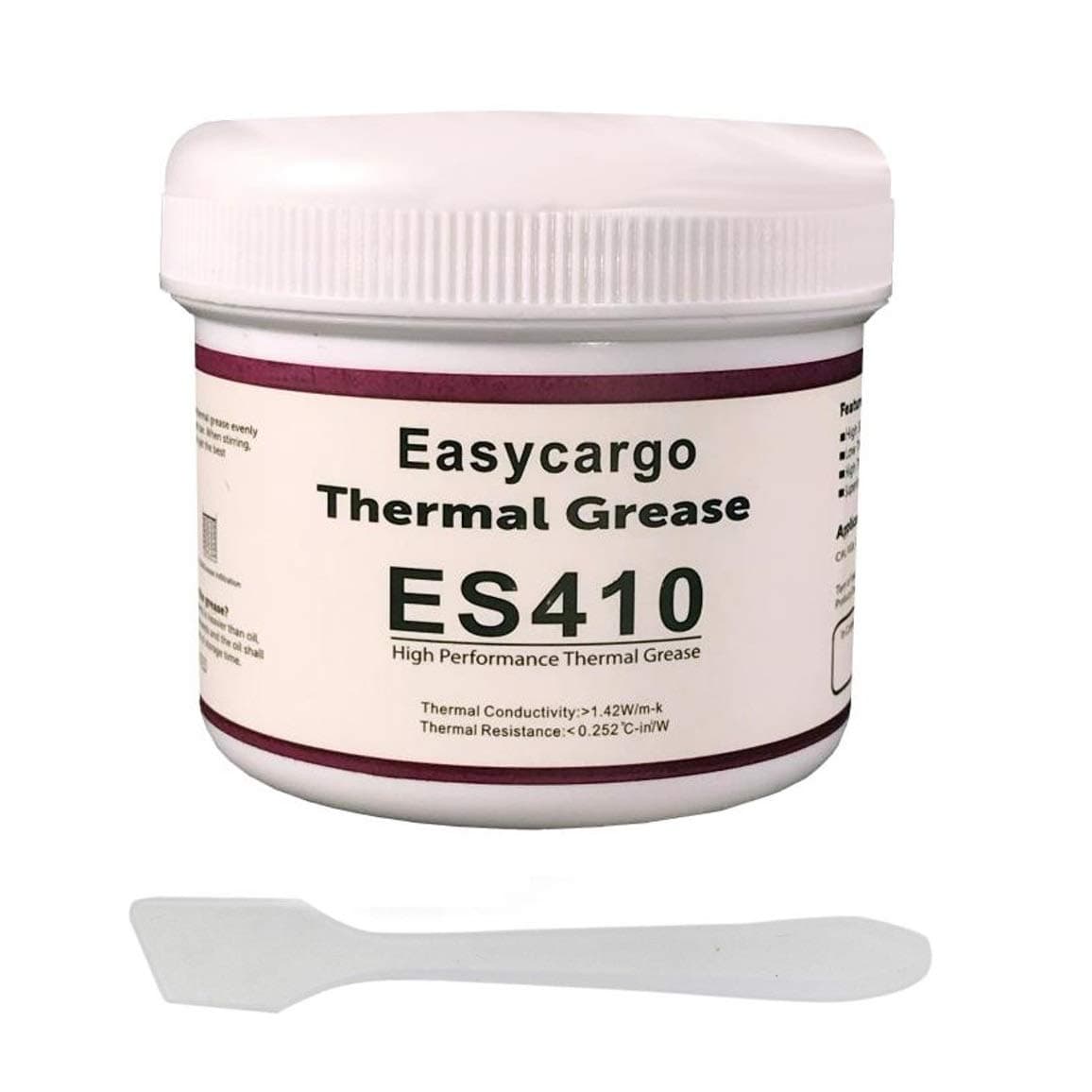 - Easycargo 200gr Thermal Paste Kit, Conductive Grease, Heatsink White Silicone Carbon Compound for Cooling Heat Sink Interface GPU VGA LED MOSFET Transistors (200gr)