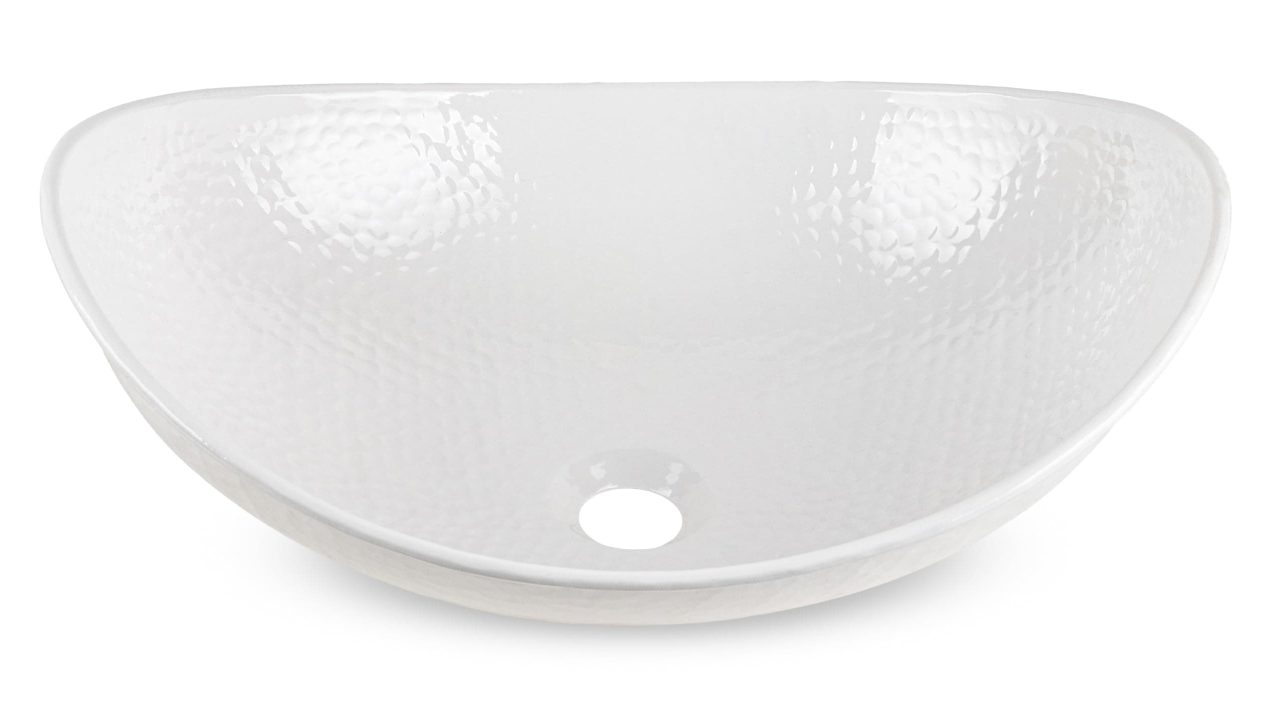 Monarch Abode 19086 Hand Hammered Classic White Harbor Vessel Bathroom Sink (19 inches)