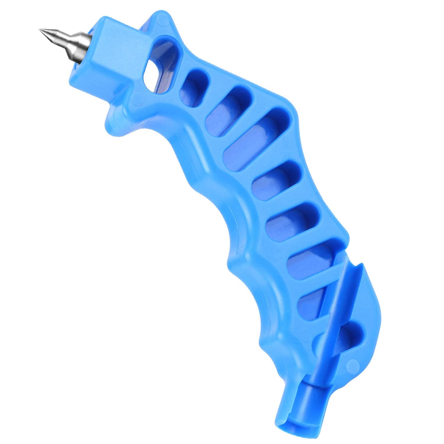 Drip Irrigation Tubing Hole Punch & Fitting Insertion Tool, 1/4 inch, Blue & Silver, Polyethylene (PE), Two-in-one Dropper Punch & 1/4 Fitting Insertion Tool