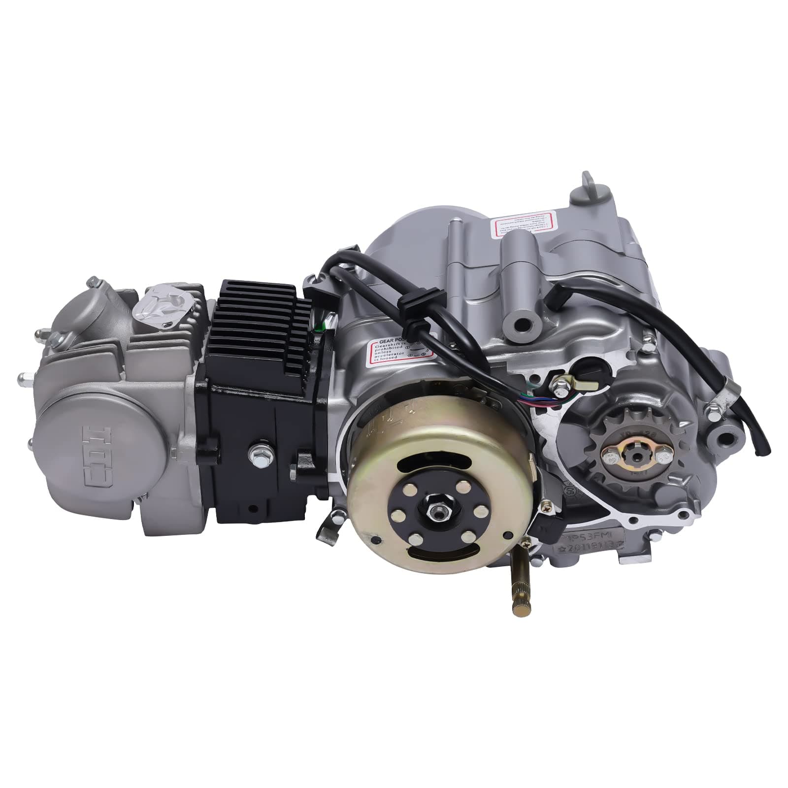 Engine Motor Complete Kit 125CC Motorcycle Engine 4-Stroke Manual Clutch Motor Single Cylinder CDI ForHonda XR50 CRF50 CRF70 (Style 1)