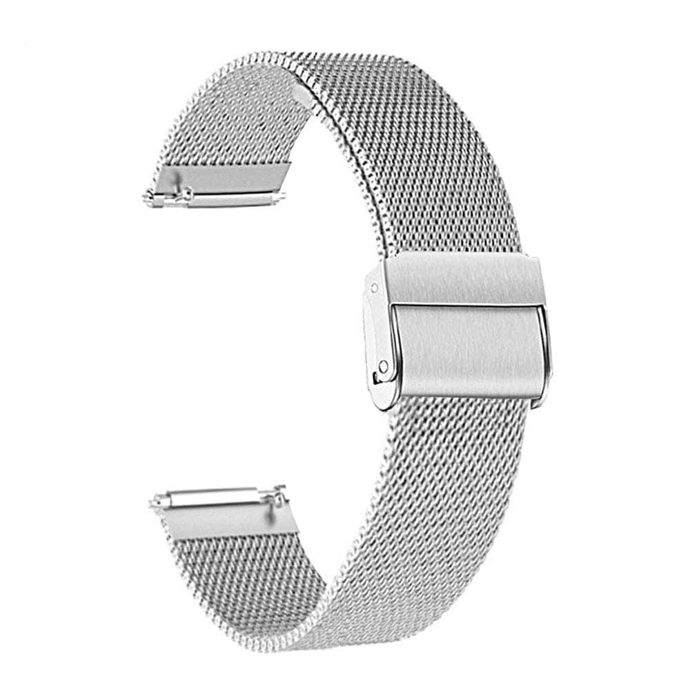for Amazfit Bip Bands,ViCRiOR Quick Release Mesh Woven Stainless Steel Replacement Bracelet Bands Strap Wrist Band for Huami Amazfit Bip, Amazfit Bip lite, Amazfit GTS, Silver